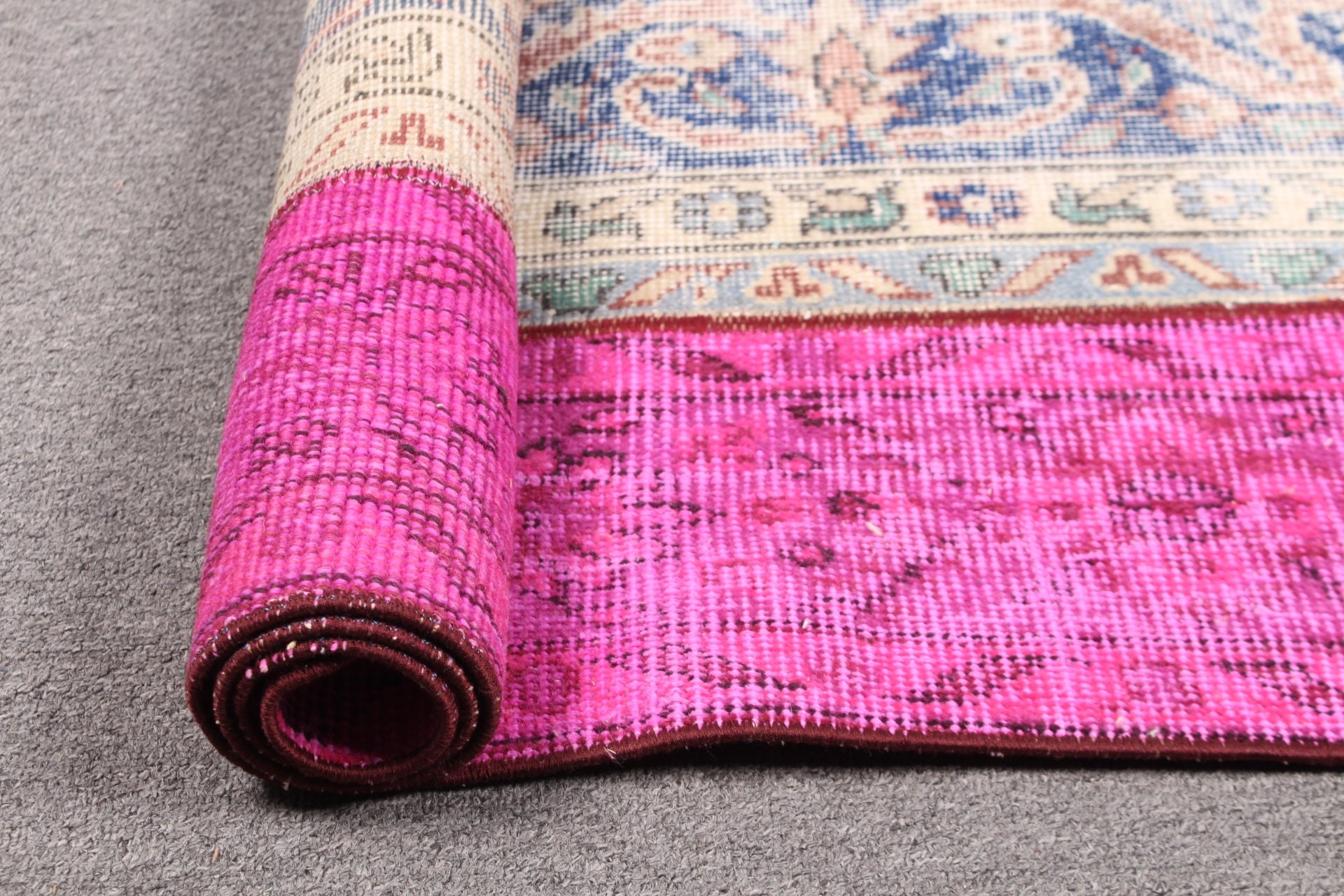 Banyo Halısı, Mutfak Halısı, Mutfak Halıları, 2,4x4 ft Küçük Halı, Fas Halısı, Türk Halısı, Vintage Halı, Pembe Ev Dekor Halıları, Çocuk Halısı