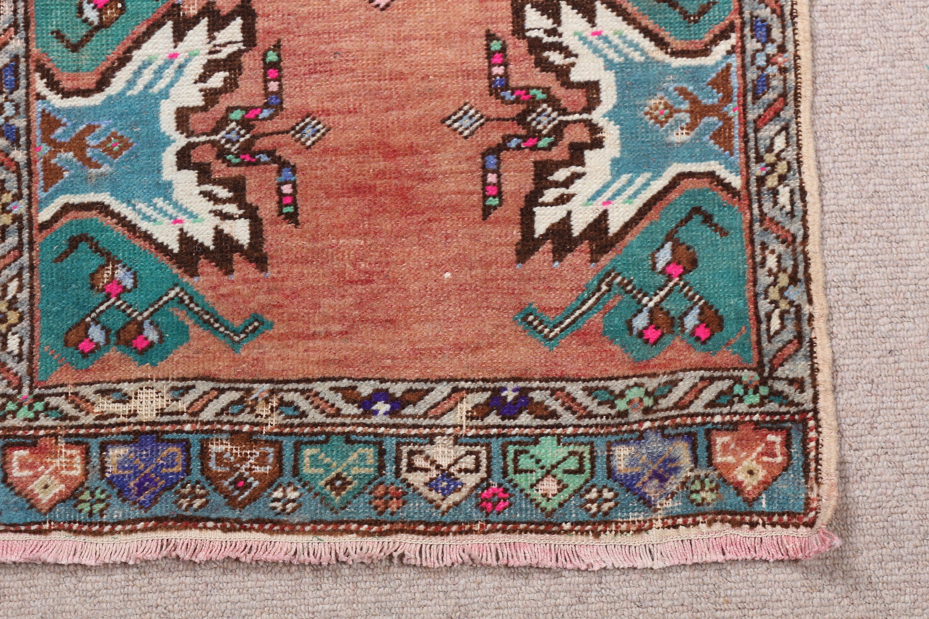 Pink Oushak Rug, Moroccan Rugs, Turkish Rug, Wall Hanging Rug, Floor Rug, Bath Rugs, 1.8x3.4 ft Small Rugs, Rugs for Nursery, Vintage Rug