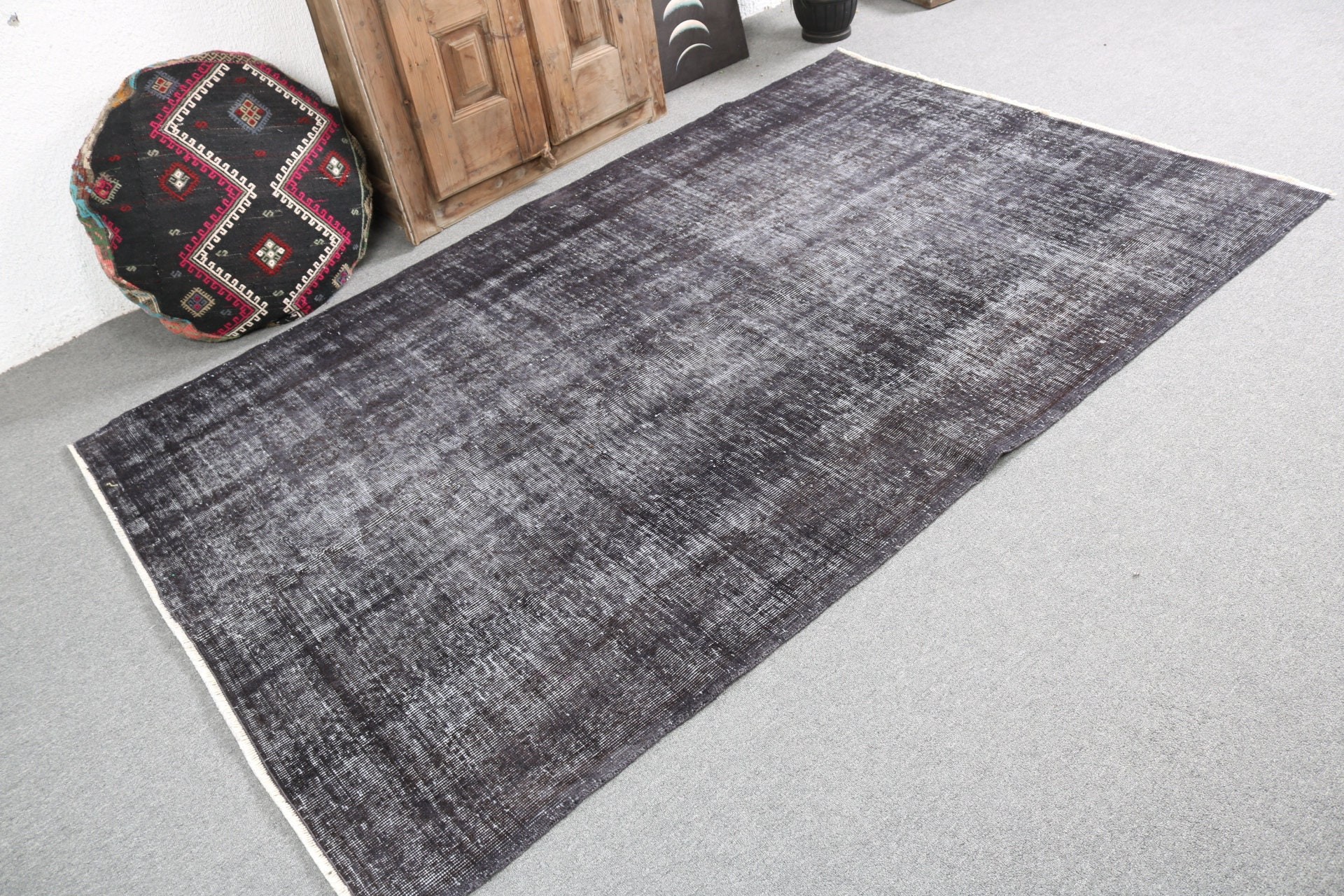 Gray Handwoven Rug, Floor Rug, Vintage Rug, Aztec Rugs, Kitchen Rugs, Turkish Rugs, Home Decor Rugs, Rugs for Bedroom, 4.9x7.9 ft Area Rugs