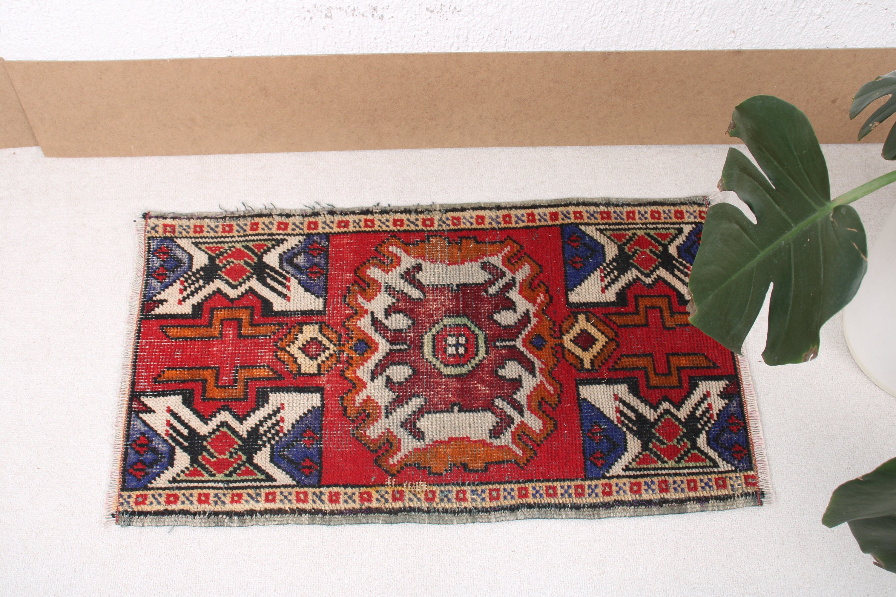 Banyo Halısı, Yatak Odası Halıları, Vintage Halılar, 1.6x2.8 ft Küçük Halılar, Paspas Halıları, Kırmızı Modern Halı, Türk Halısı, Mutfak Halıları, Geometrik Halı