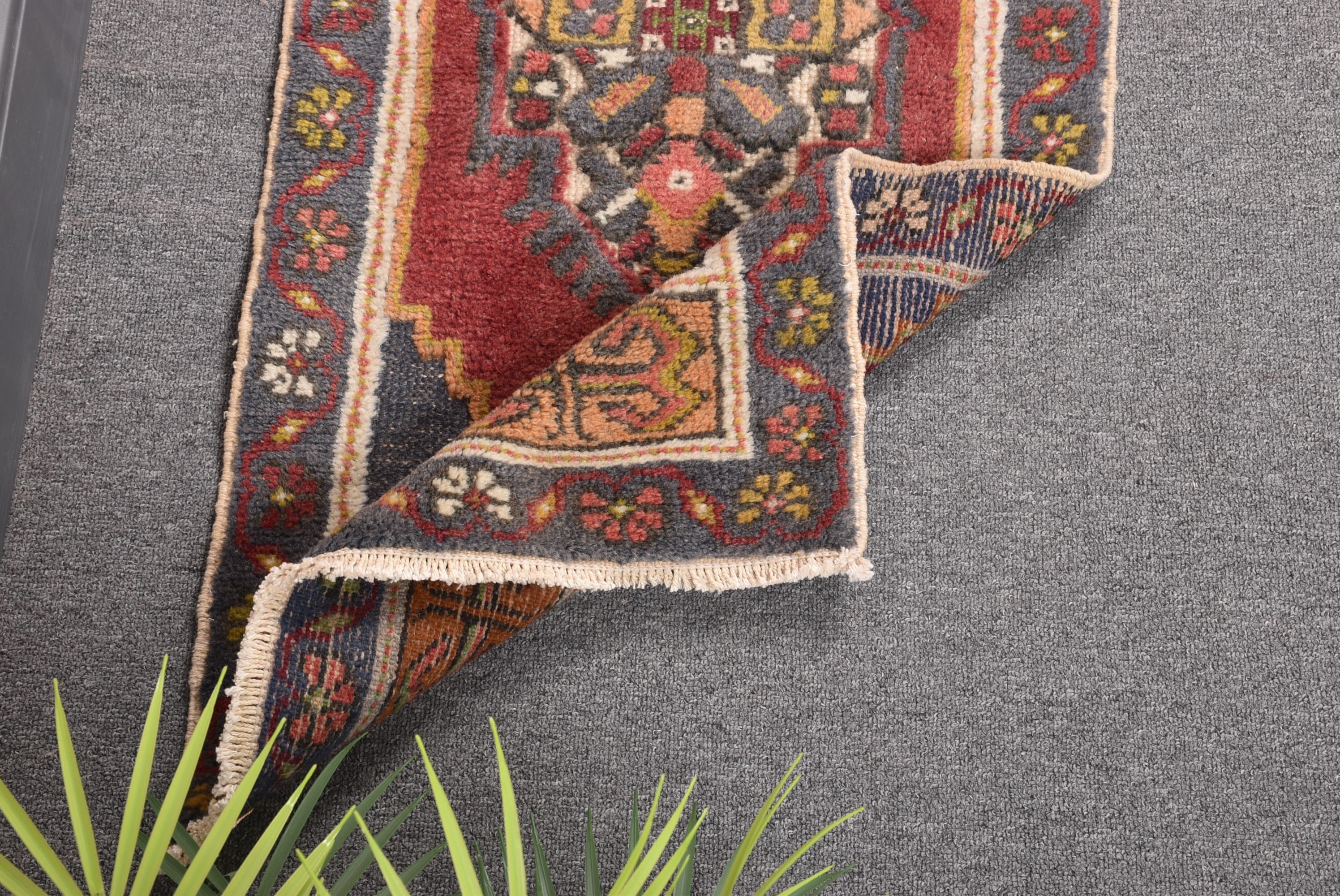 1.6x3.4 ft Küçük Halı, Vintage Halı, Yatak Odası Halıları, Yatak Odası Halısı, Mavi Modern Halı, Türk Halıları, Lüks Halılar, Kapı Paspas Halıları