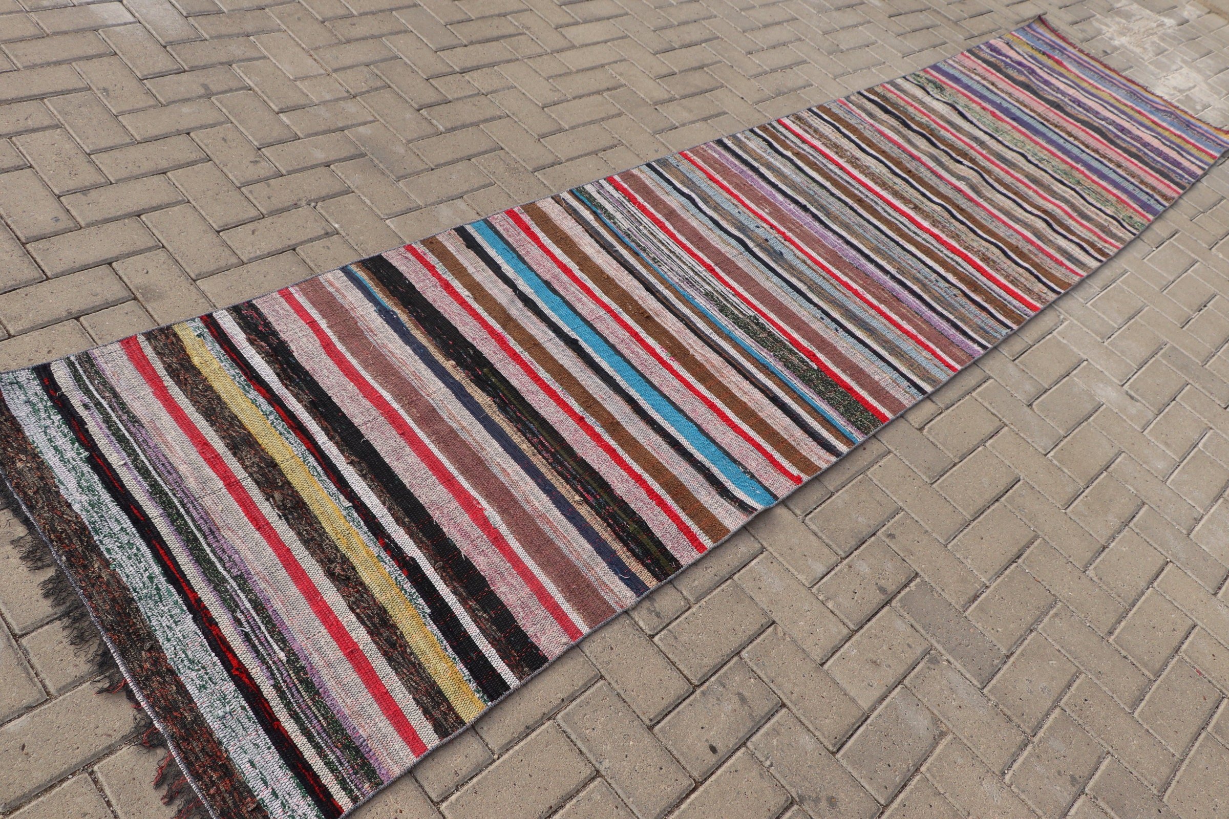 Mutfak Halısı, Koridor Halıları, Oushak Halısı, 2,9x12,7 ft Yolluk Halıları, Yer Halıları, Kilim, Gökkuşağı Fas Halıları, Vintage Halı, Türk Halısı, Eski Halı