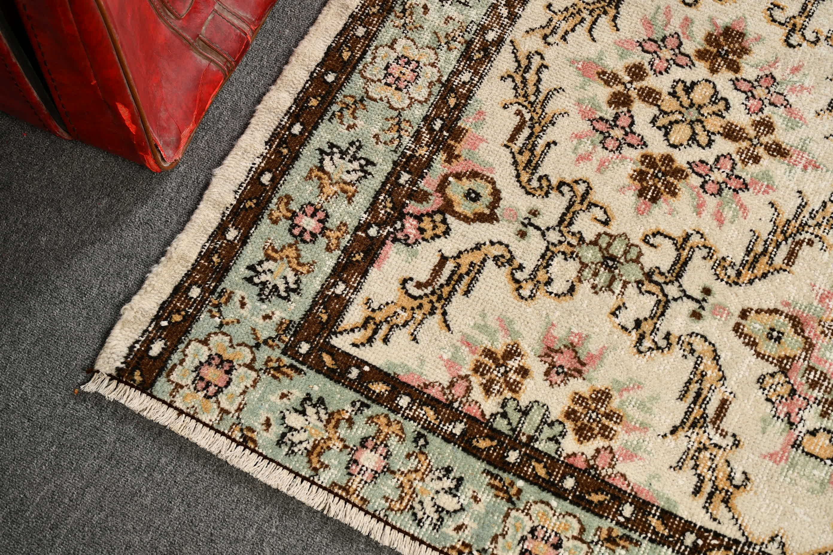 Yer Halısı, Fas Halıları, 4x6,4 ft Alan Halıları, Yemek Odası Halısı, Eskitilmiş Halı, Bej Yün Halılar, Ev Dekorasyonu Halıları, Vintage Halılar, Türk Halısı