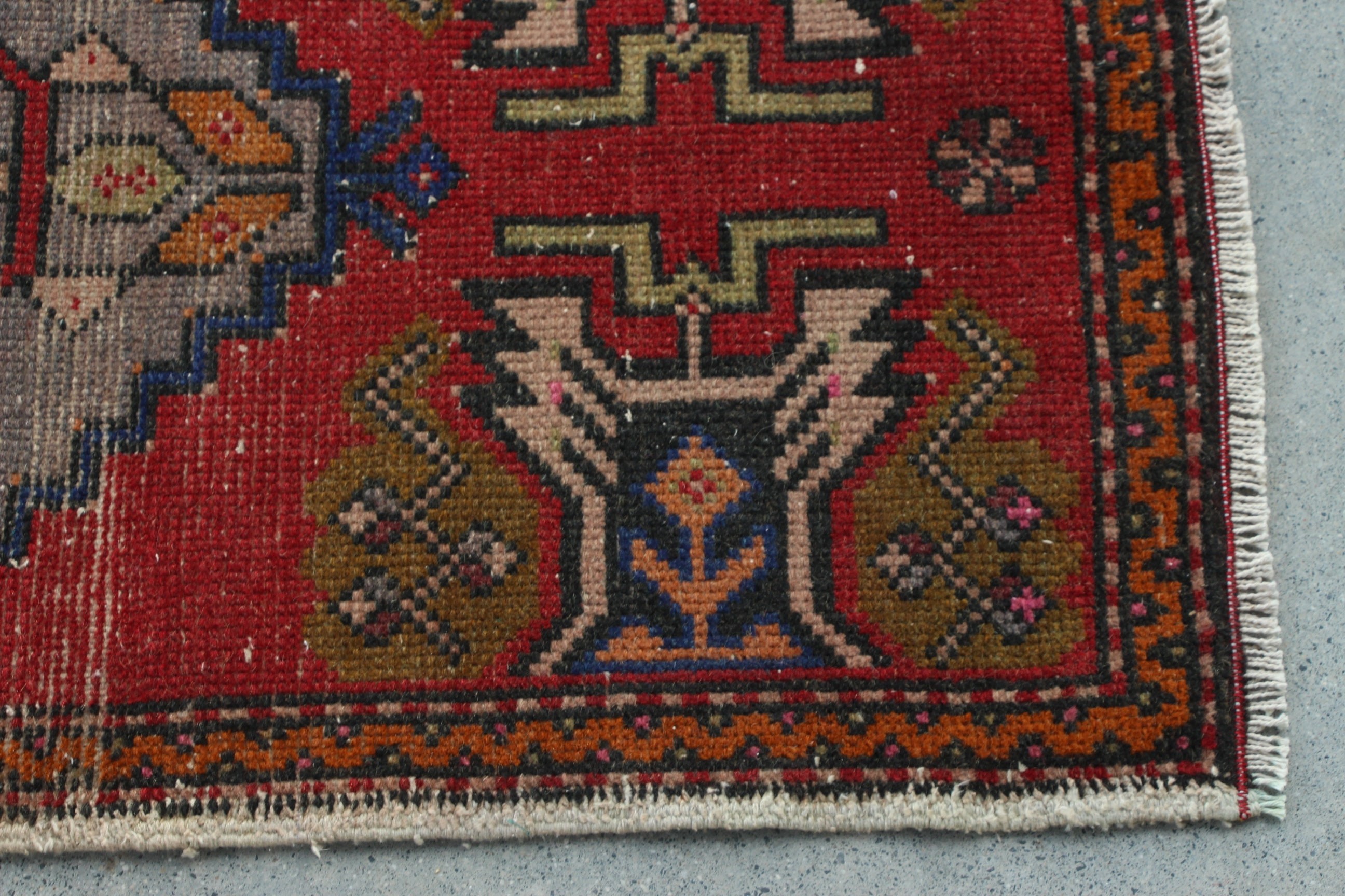 1.7x3.3 ft Küçük Halı, Kırmızı Ev Dekorasyonu Halıları, Lüks Halılar, Vintage Halılar, Türk Halıları, Giriş Halısı, Oryantal Halılar, Yatak Odası Halıları, Yer Halısı