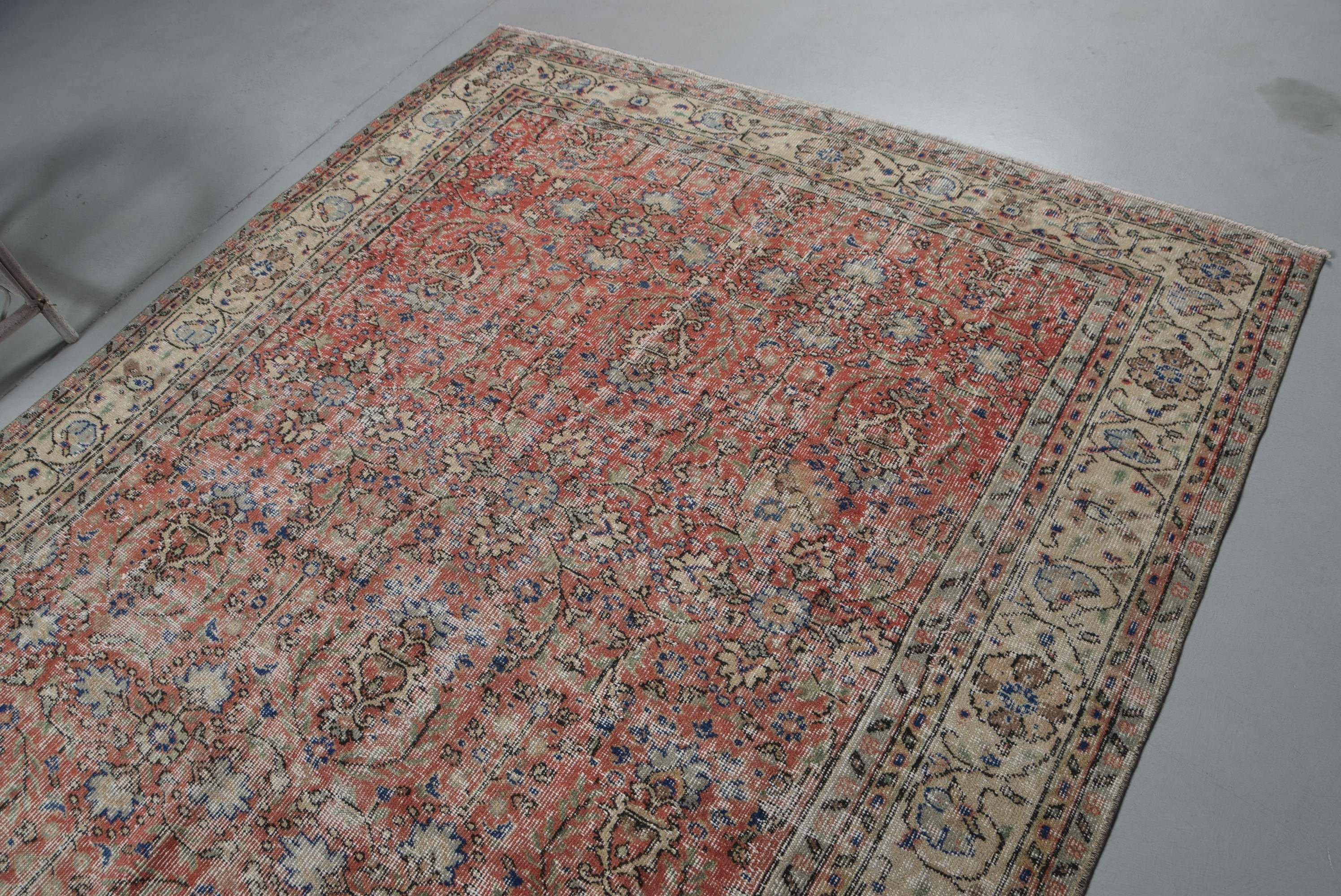 Oturma Odası Halısı, Türk Halıları, Fas Halısı, Kırmızı Mutfak Halıları, Yemek Odası Halısı, Vintage Halı, Anadolu Halıları, 6.4x10.2 ft Büyük Halılar