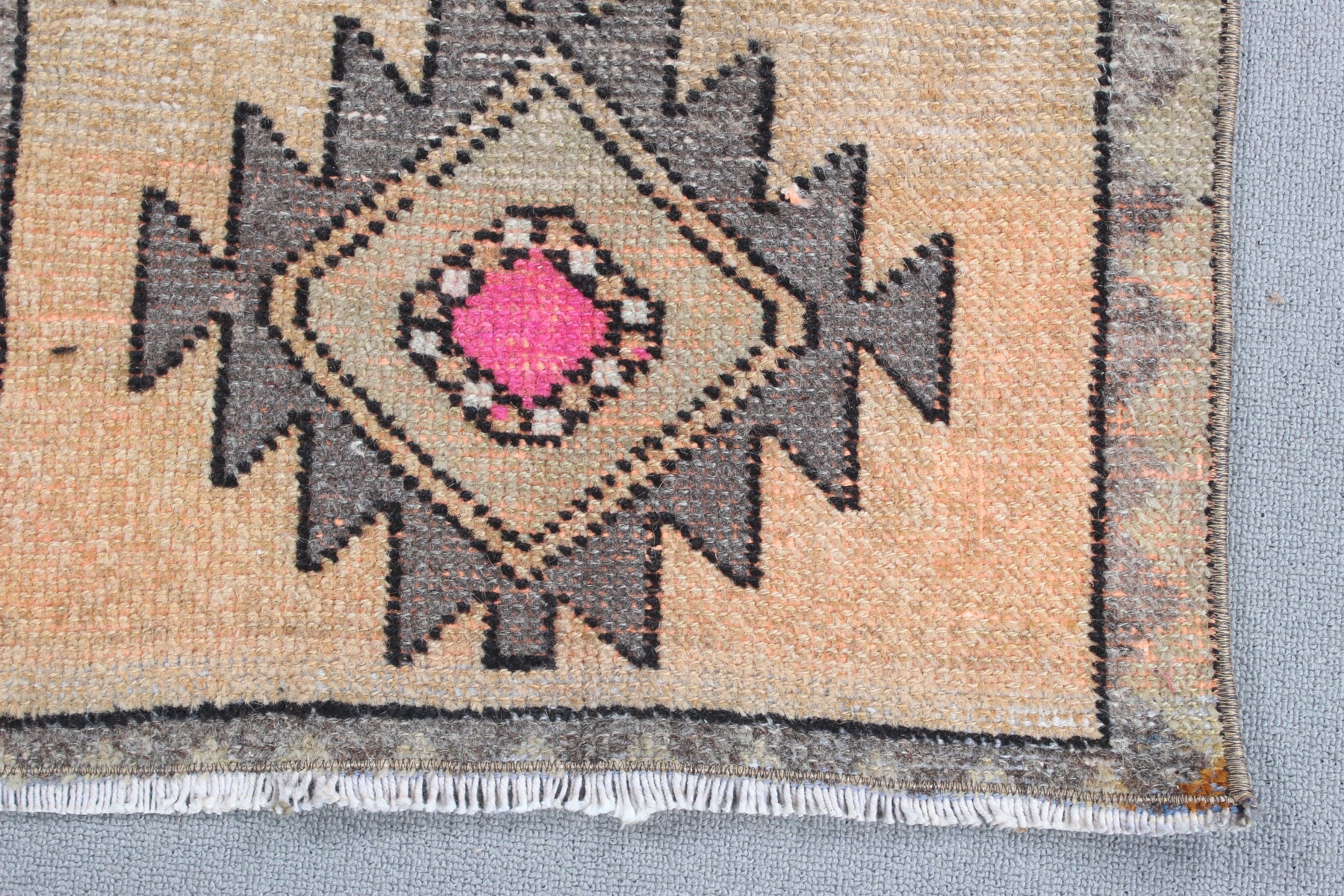 Antique Rug, Wall Hanging Rugs, Moroccan Rugs, 1.7x3.1 ft Small Rugs, Small Boho Rug, Turkish Rugs, Bronze Modern Rugs, Vintage Rugs