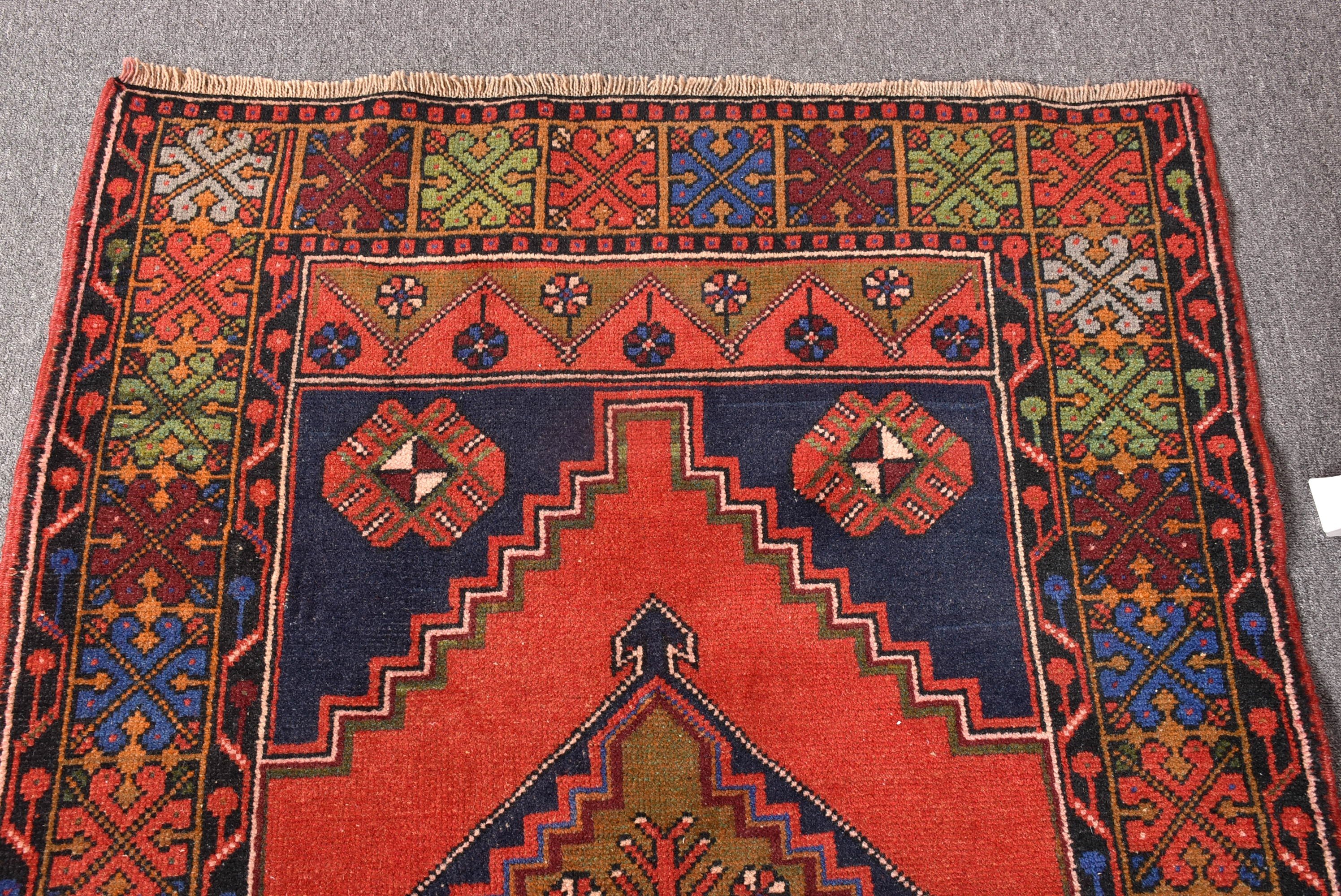 Boho Accent Halılar, Kırmızı El Dokuma Halı, Vintage Halı, Yatak Odası Halısı, Oushak Halı, 3,2x5,3 ft Accent Halı, Vintage Accent Halılar, Türk Halısı