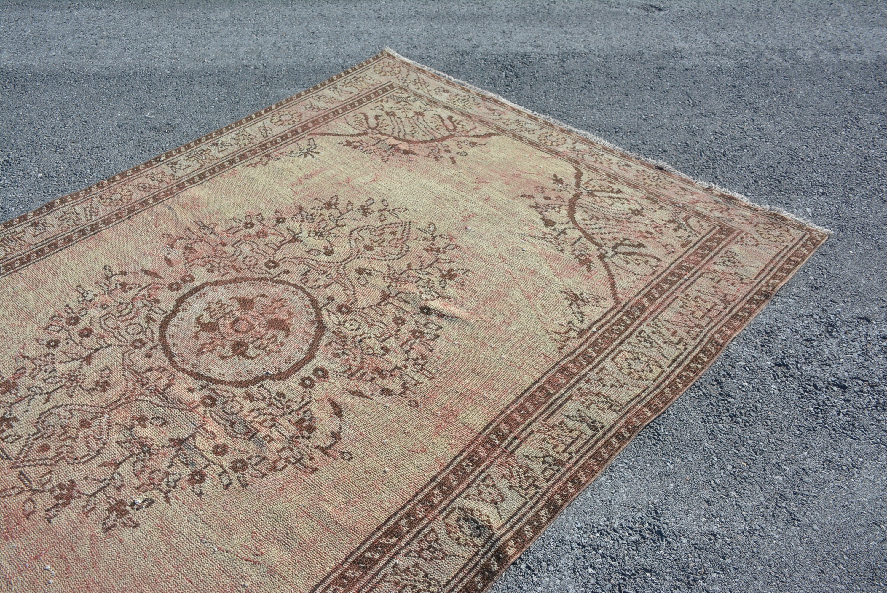 Pale Rug, Floor Rug, Dining Room Rug, Vintage Rug, Living Room Rug, 5.7x8.7 ft Large Rugs, Old Rug, Rugs for Bedroom, Turkish Rug, Cool Rug