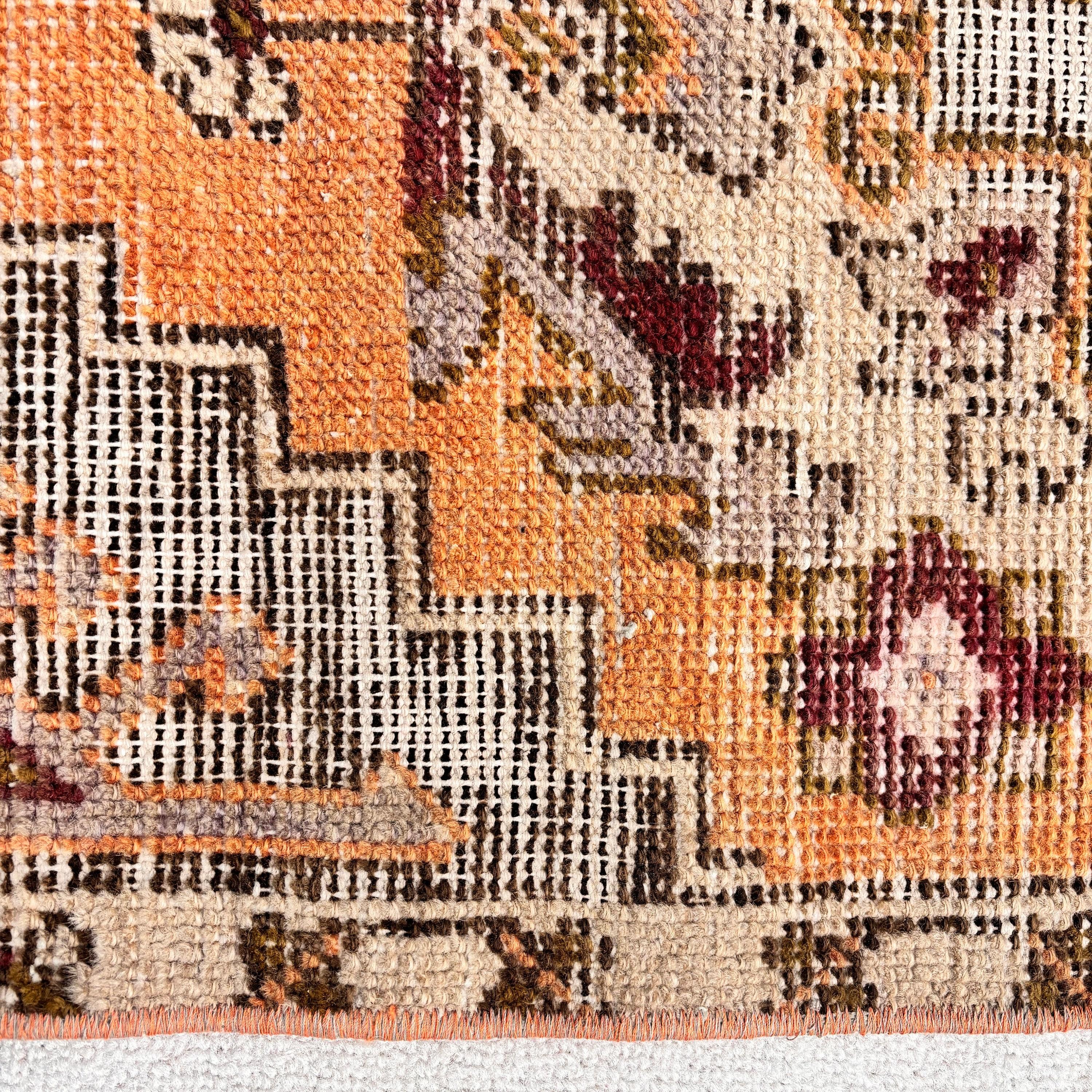 1.6x2.3 ft Small Rugs, Vintage Rugs, Turkish Rug, Small Area Rug, Nursery Rug, Luxury Rugs, Orange Bedroom Rugs, Moroccan Rug, Boho Rug