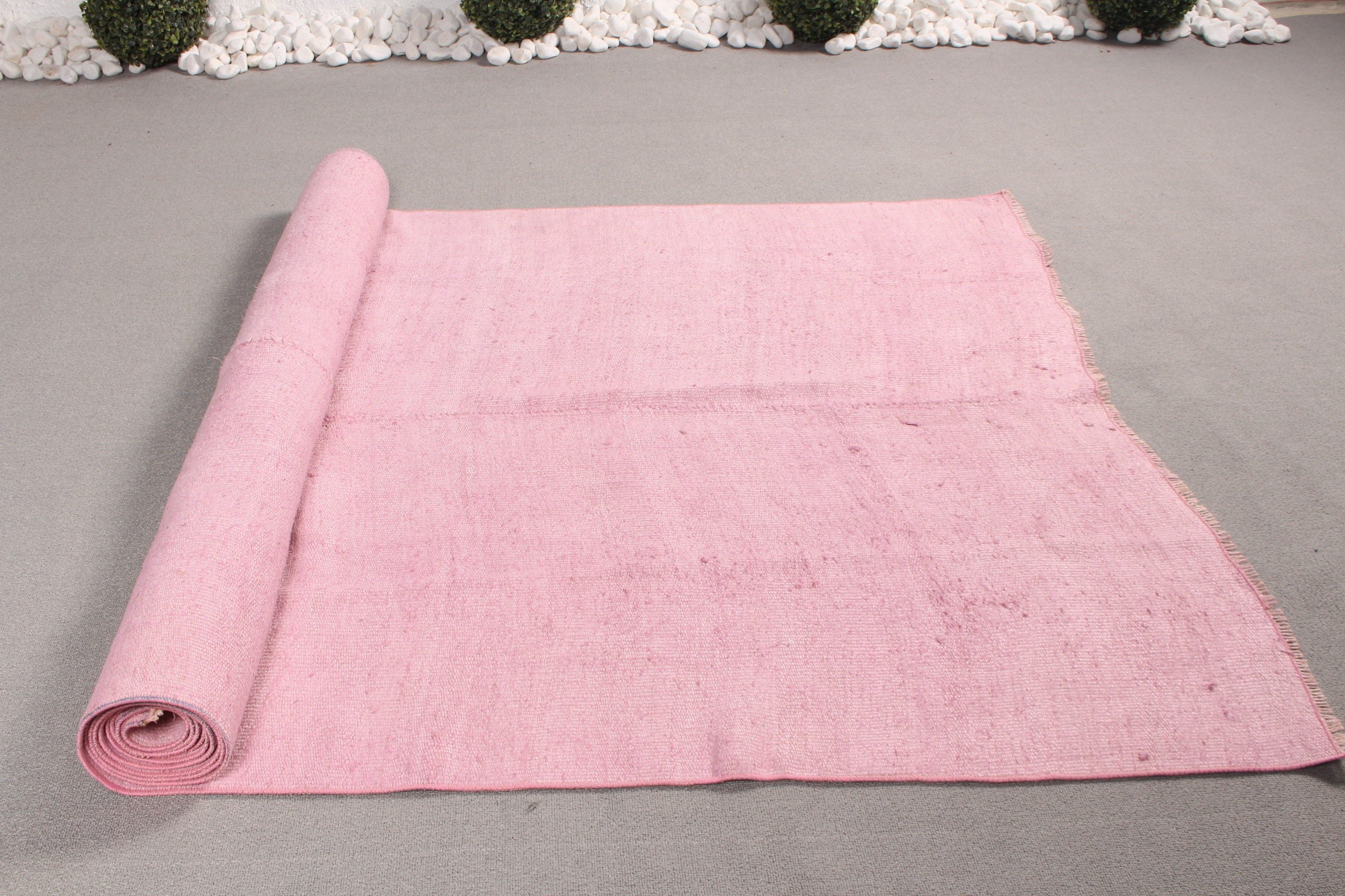 Vintage Rugs, Kitchen Rug, Art Rug, Cool Rug, Turkish Rug, Rugs for Runner, 4.3x12 ft Runner Rug, Oushak Rugs, Pink Bedroom Rug, Retro Rugs