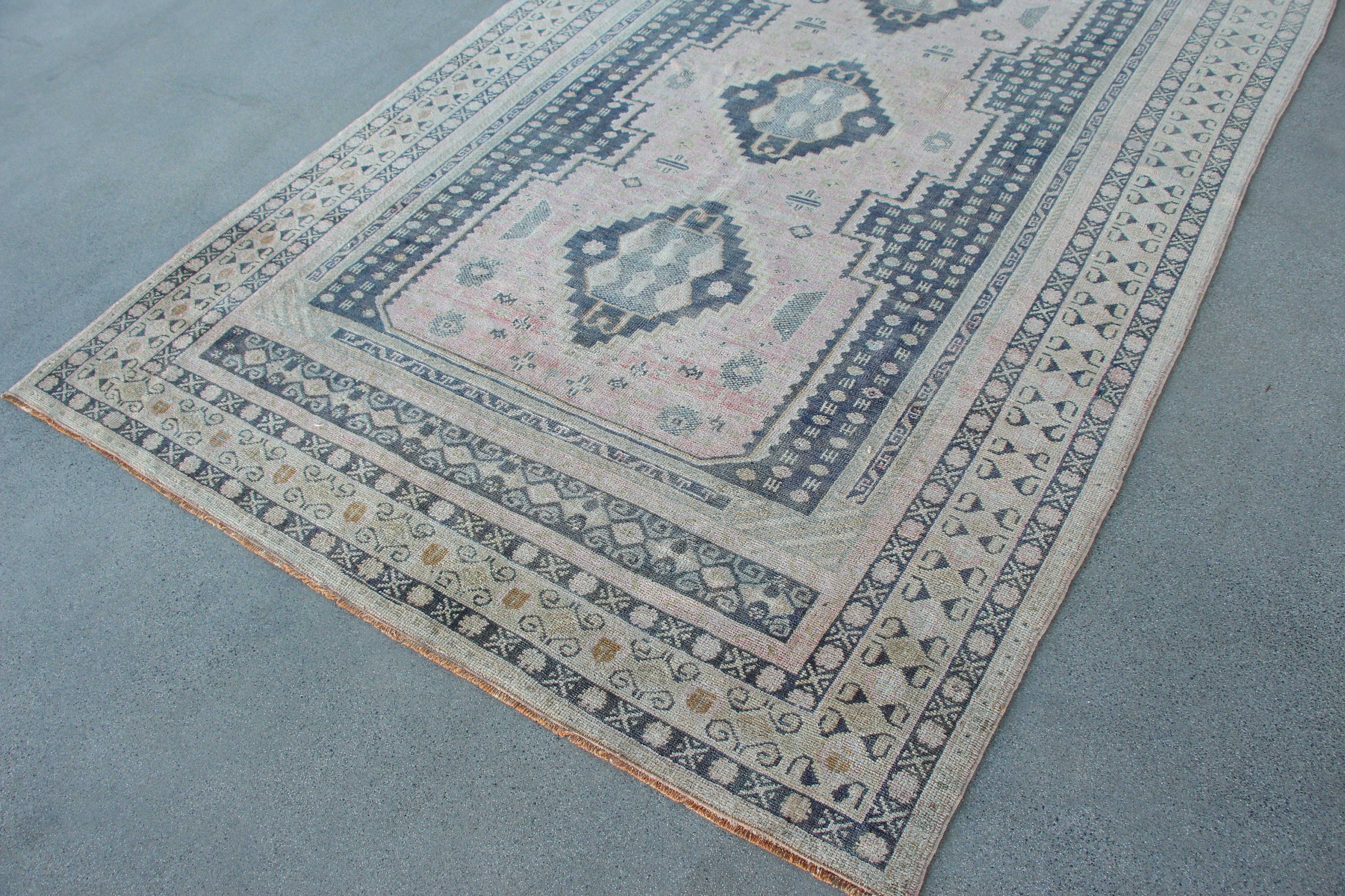 Living Room Rug, Floor Rug, Bedroom Rug, Pink  5.6x8.8 ft Large Rugs, Turkish Rugs, Vintage Rug, Oushak Rugs, Rugs for Salon