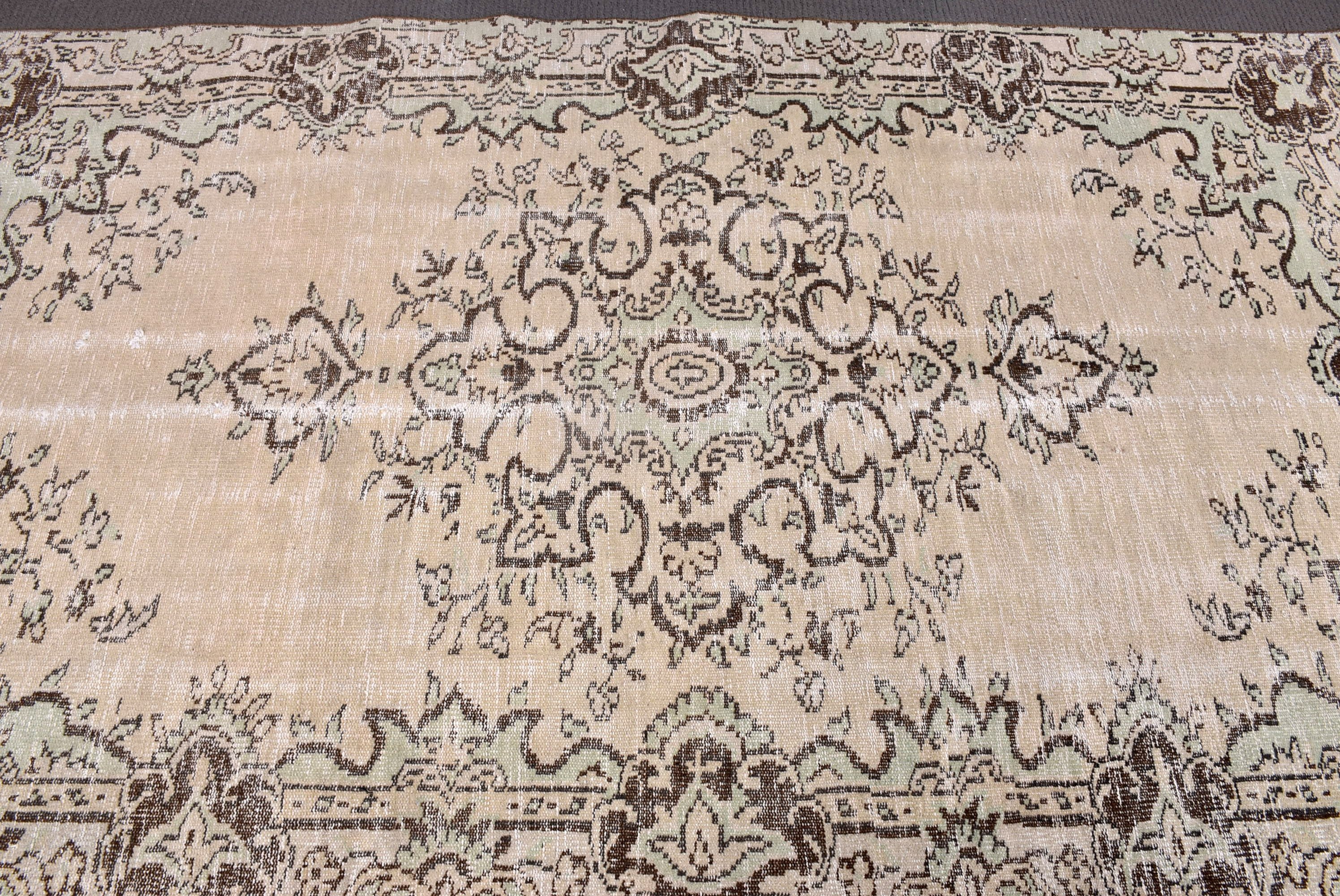 Rugs for Dining Room, Vintage Rugs, Beige Boho Rugs, Cool Rug, Turkish Rug, 4.5x7.8 ft Area Rug, Luxury Rug, Vintage Area Rug, Exotic Rugs