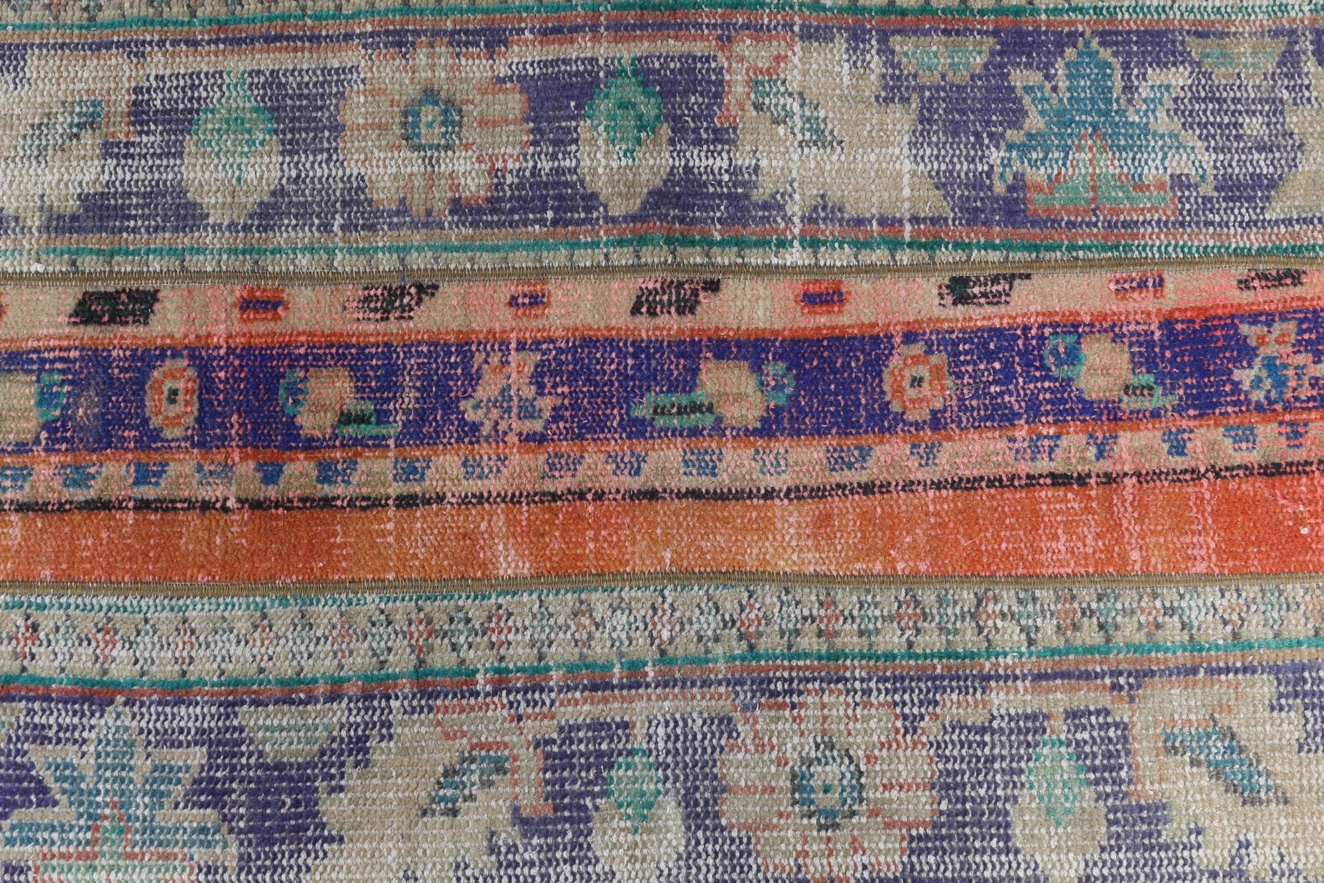 Vintage Rug, Nursery Rugs, Orange Oriental Rug, Turkish Rug, Wall Hanging Rug, Art Rug, 2x3.1 ft Small Rug, Home Decor Rug, Oriental Rug