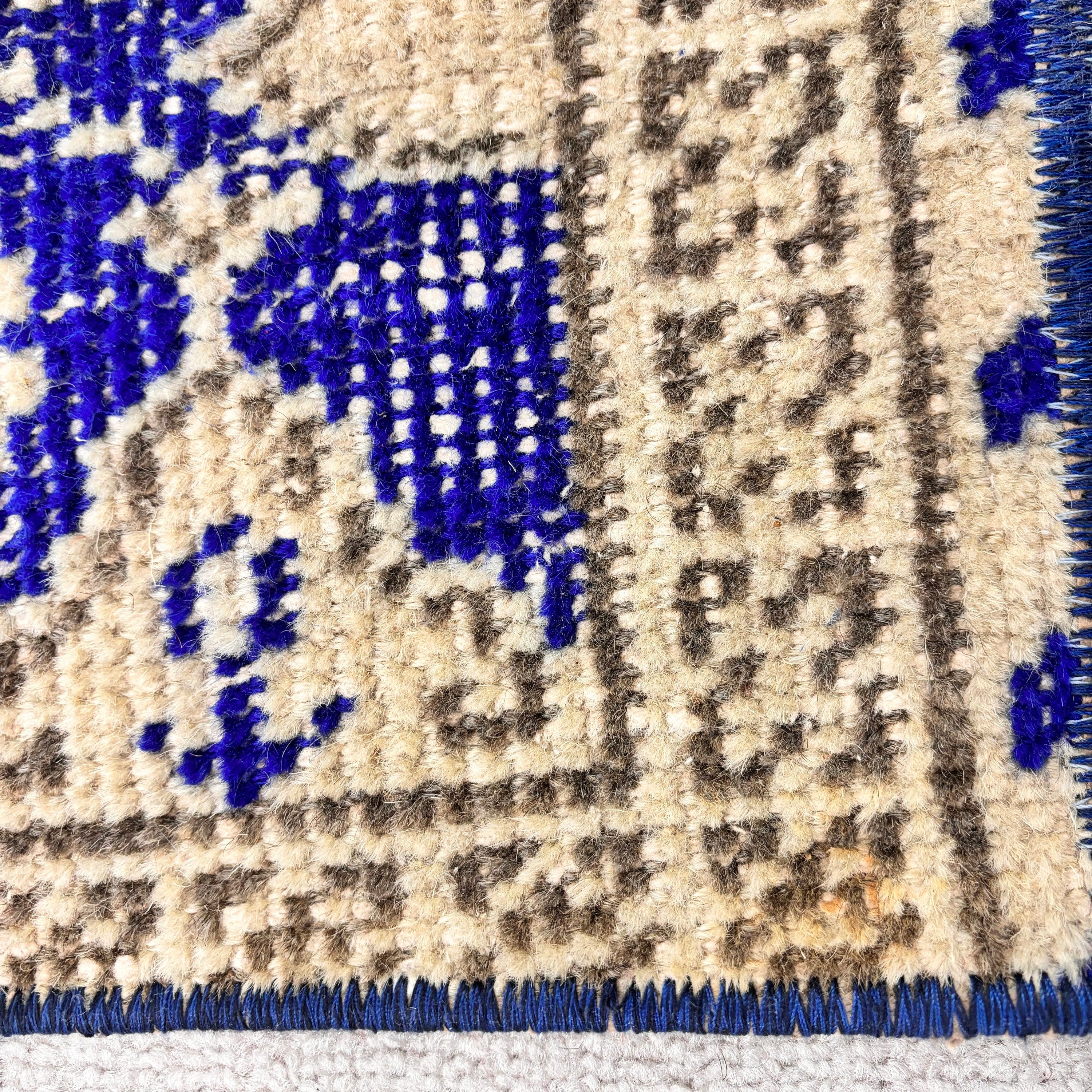 Vintage Rugs, Small Vintage Rugs, Turkish Rugs, Aztec Rug, Blue Antique Rug, Small Area Rug, Bedroom Rug, 2.3x5.2 ft Small Rug, Boho Rugs