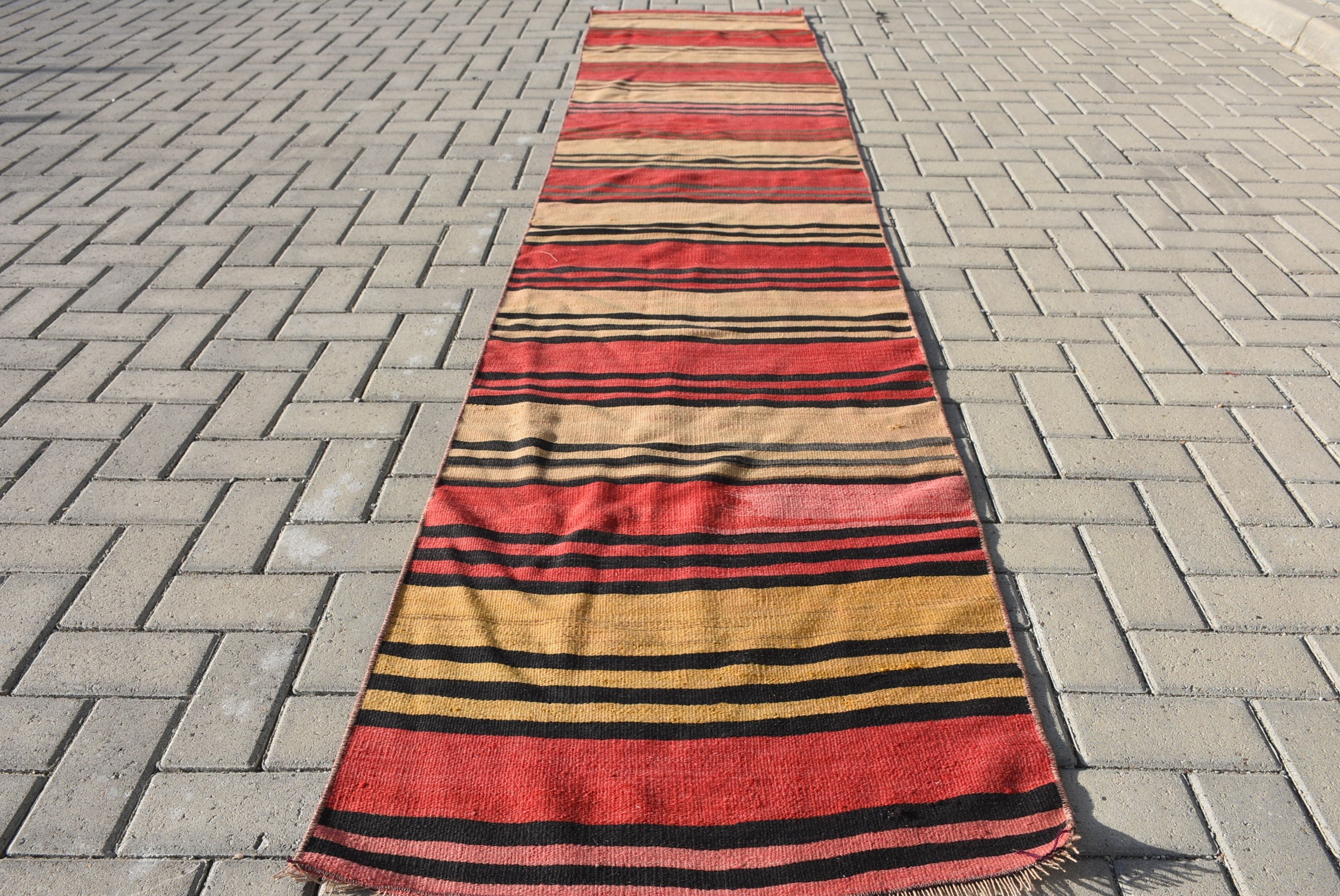 Kilim, Fas Halısı, Mutfak Halısı, Kırmızı Mutfak Halısı, Merdiven Halısı, Vintage Halılar, Koridor Halısı, Türk Halısı, 2.3x11.6 ft Runner Halısı, Etnik Halı