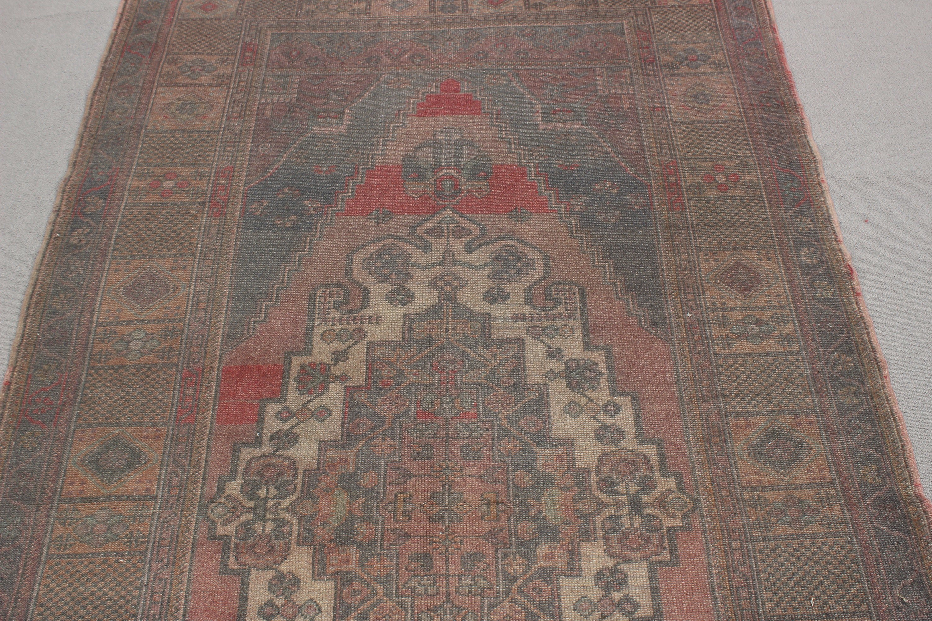 Floor Rugs, Antique Rug, Handwoven Rugs, Dining Room Rug, Luxury Rug, 4.3x8 ft Area Rugs, Vintage Rug, Red Statement Rug, Turkish Rug