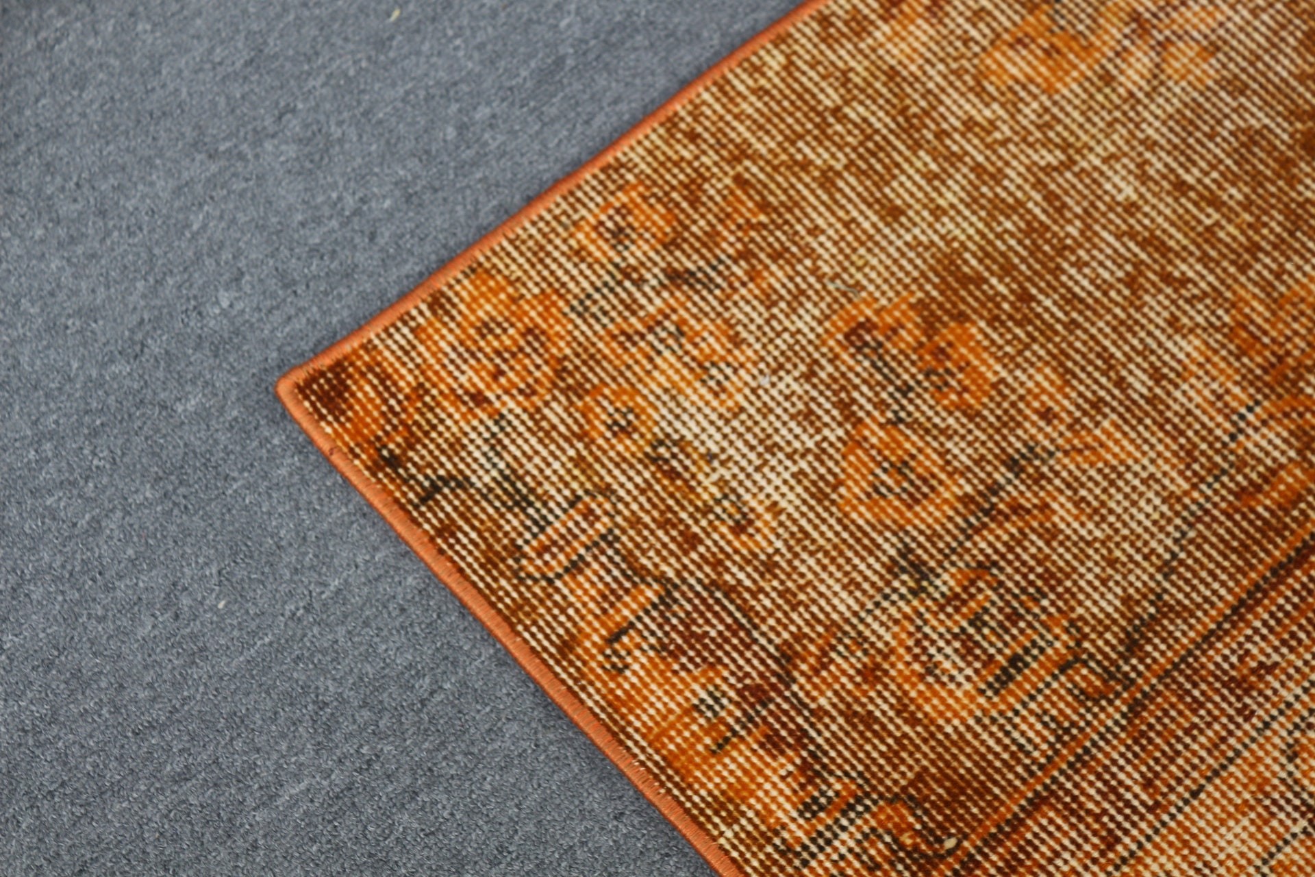 Door Mat Rugs, Oushak Rug, Turkish Rugs, Moroccan Rugs, Bathroom Rug, 1.6x2.5 ft Small Rugs, Vintage Rugs, Orange Oushak Rug, Designer Rug