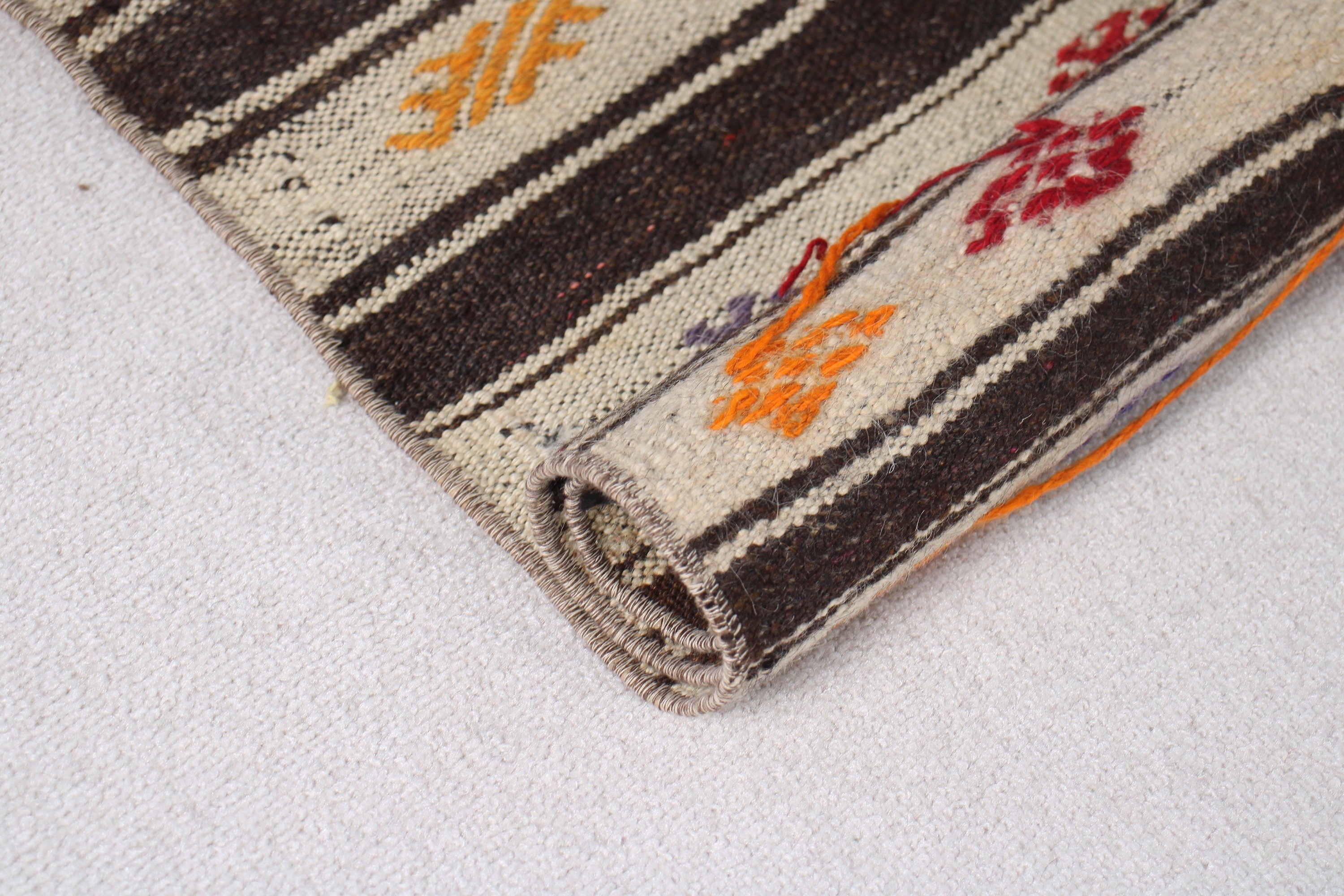 1.9x4 ft Small Rug, Turkish Rugs, Vintage Rug, Floor Rugs, Door Mat Rugs, Turkey Rugs, Handwoven Rug, Beige Home Decor Rugs, Small Area Rug