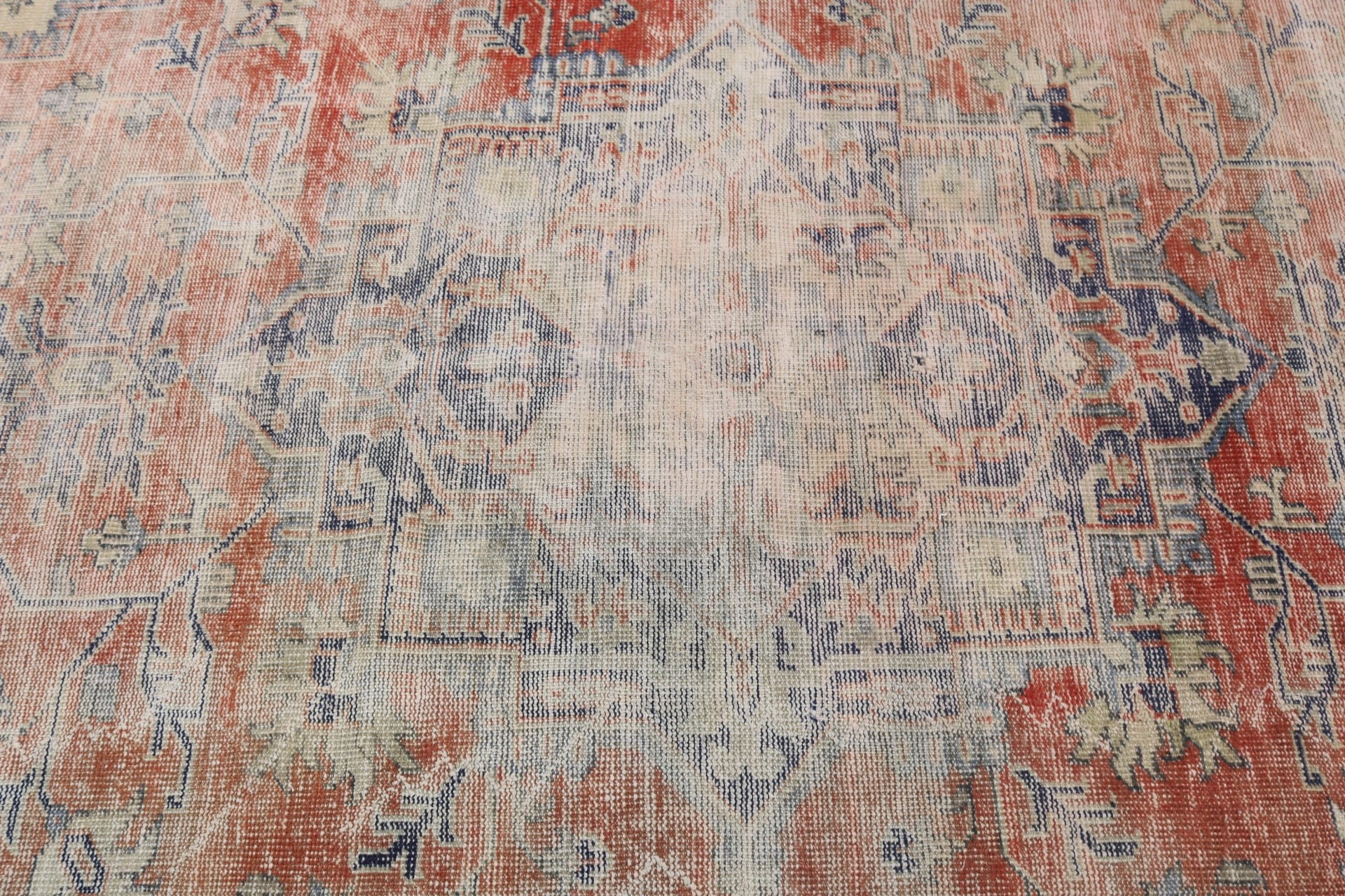 Red Moroccan Rug, Floor Rug, Turkish Rug, Neutral Rugs, Vintage Rug, Kitchen Rugs, Large Oushak Rugs, 5x8.5 ft Large Rug, Bedroom Rugs