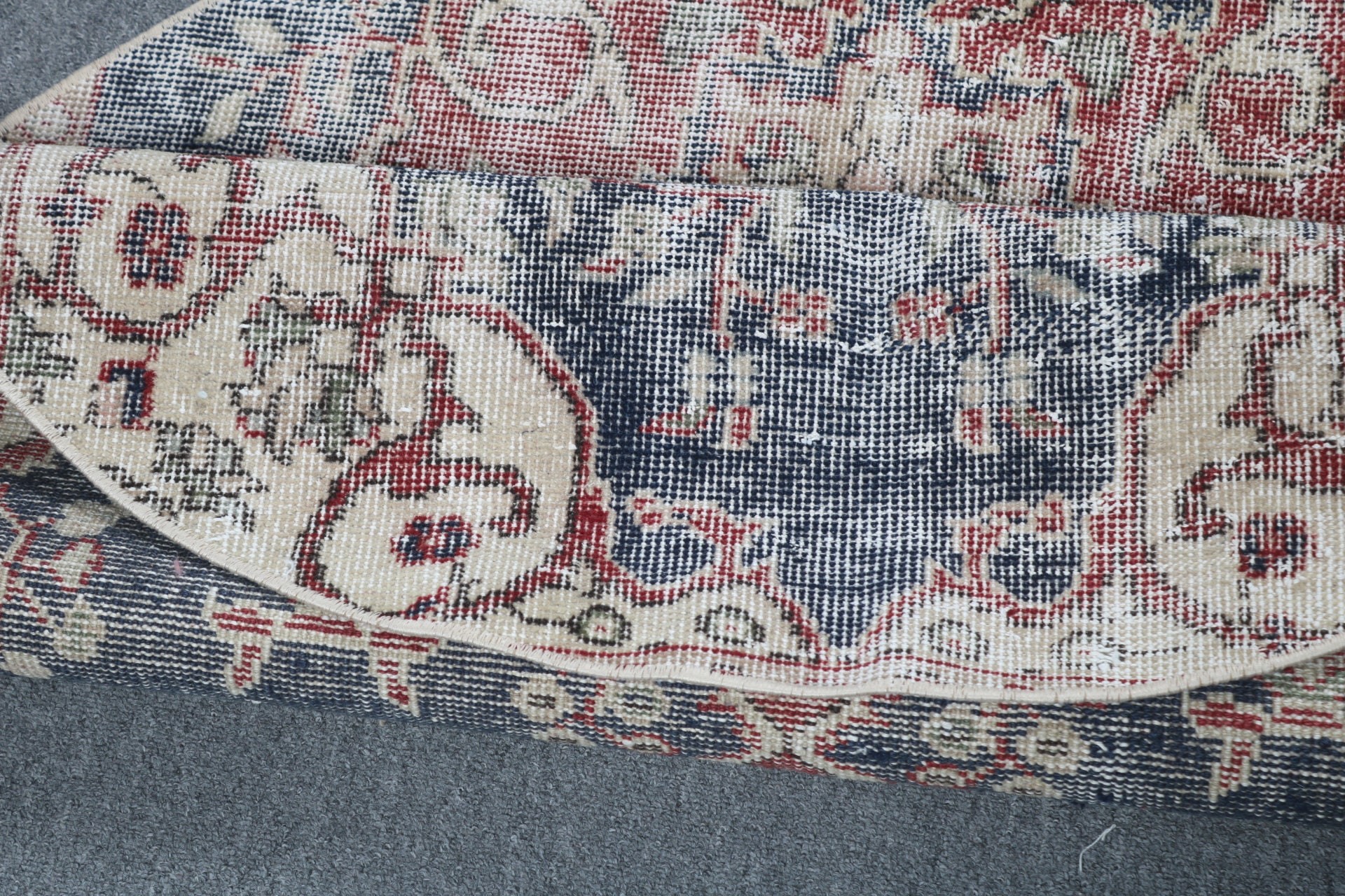 Blue Anatolian Rug, Vintage Rugs, Entry Rugs, Turkish Rug, Bedroom Rugs, Oriental Rug, Rugs for Entry, Antique Rugs, 3.5x3.5 ft Small Rugs