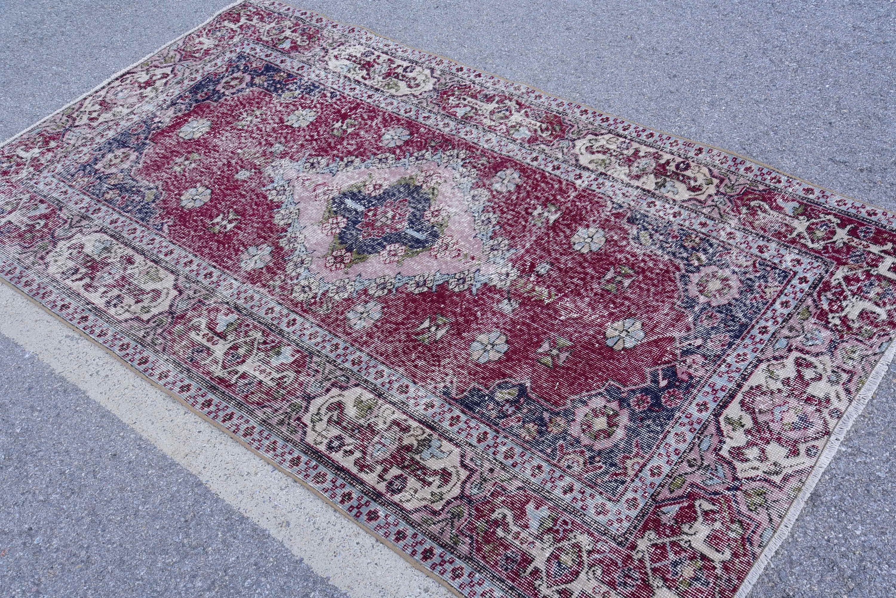 Oturma Odası Halısı, İç Mekan Halısı, Havalı Halı, Renkli Halılar, Yer Halıları, Türk Halısı, 4.4x7.5 ft Alan Halısı, Vintage Dekor Halısı, Vintage Halı