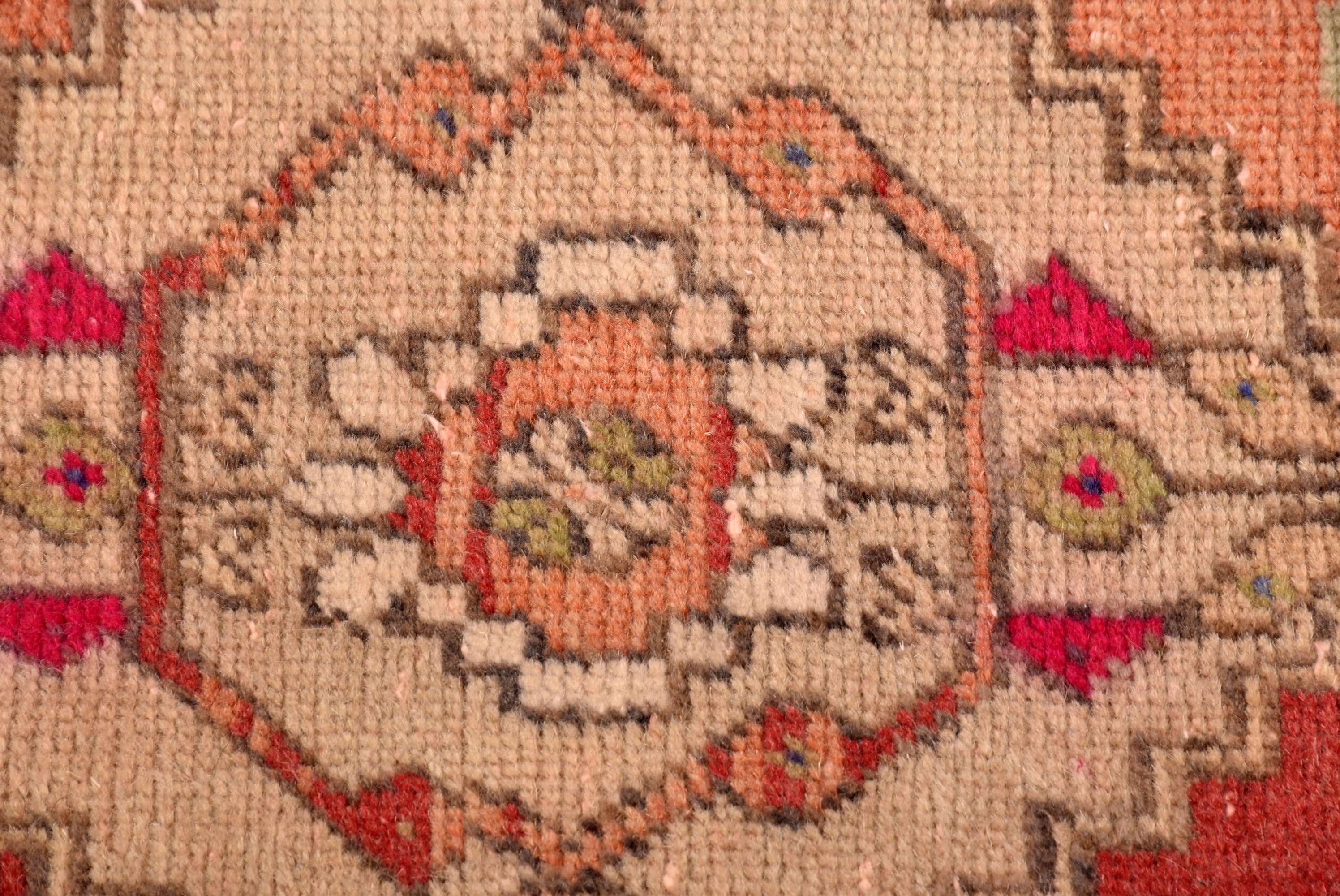 Aztek Halısı, Vintage Halılar, Türk Halıları, Turuncu Soğuk Halı, Geometrik Halı, Giriş Halıları, 1,8x3,4 ft Küçük Halılar, Banyo Halıları, Oushak Halıları