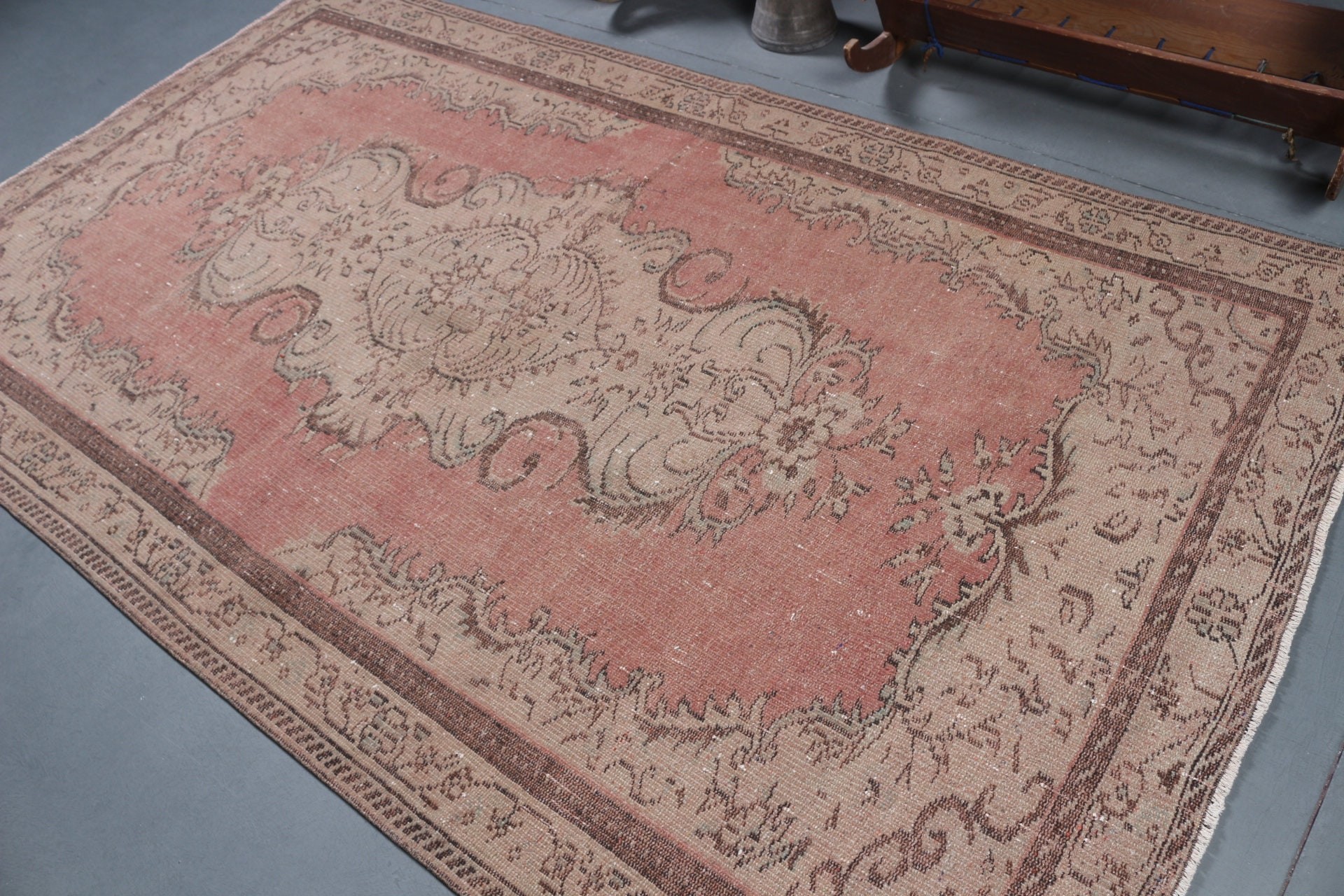 Moroccan Rugs, Aztec Rug, Living Room Rug, Brown Anatolian Rugs, Turkish Rug, 5.3x9.1 ft Large Rug, Dining Room Rug, Floor Rug, Vintage Rug