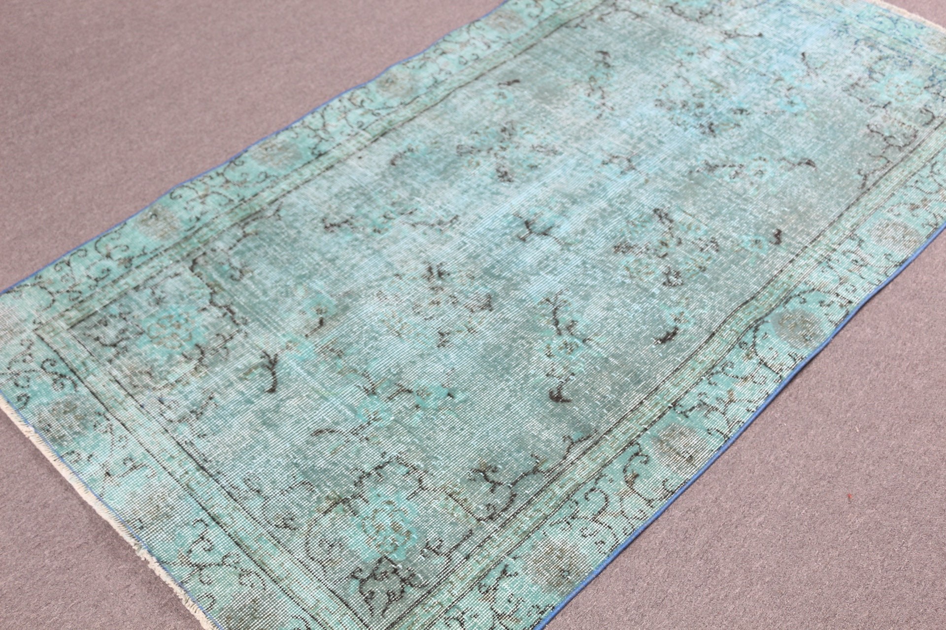 Vintage Rug, Turkish Rugs, Kitchen Rugs, Entry Rug, 3.6x6.6 ft Accent Rug, Nursery Rugs, Home Decor Rugs, Green Cool Rugs, Natural Rugs