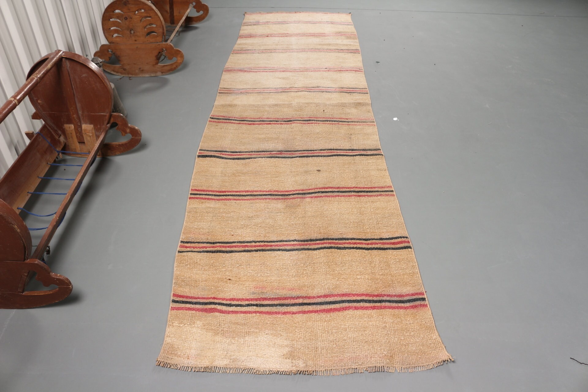 Mutfak Kilim, Koridor Kilim, Koridor Kilim, Bej Yün Kilim, Nostaljik Kilim, Yolluk Kilim, 91x334 cm Yolluk Kilim, Uşak Kilim