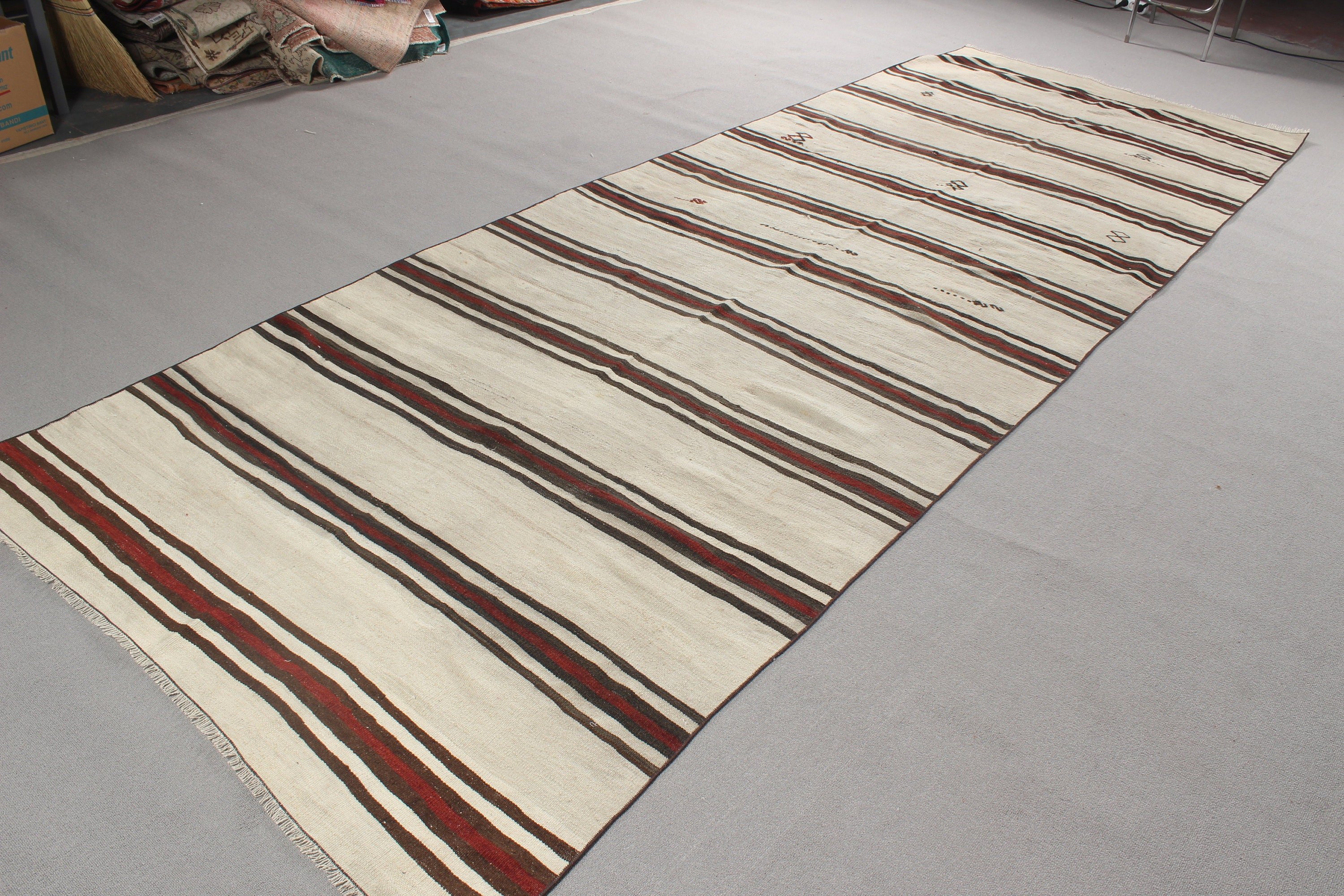 Oryantal Halılar, Dış Mekan Halıları, Geometrik Halılar, Kilim, Türk Halısı, Vintage Halı, Koridor Halıları, Bej Antika Halılar, 4,7x13,6 ft Yolluk Halıları