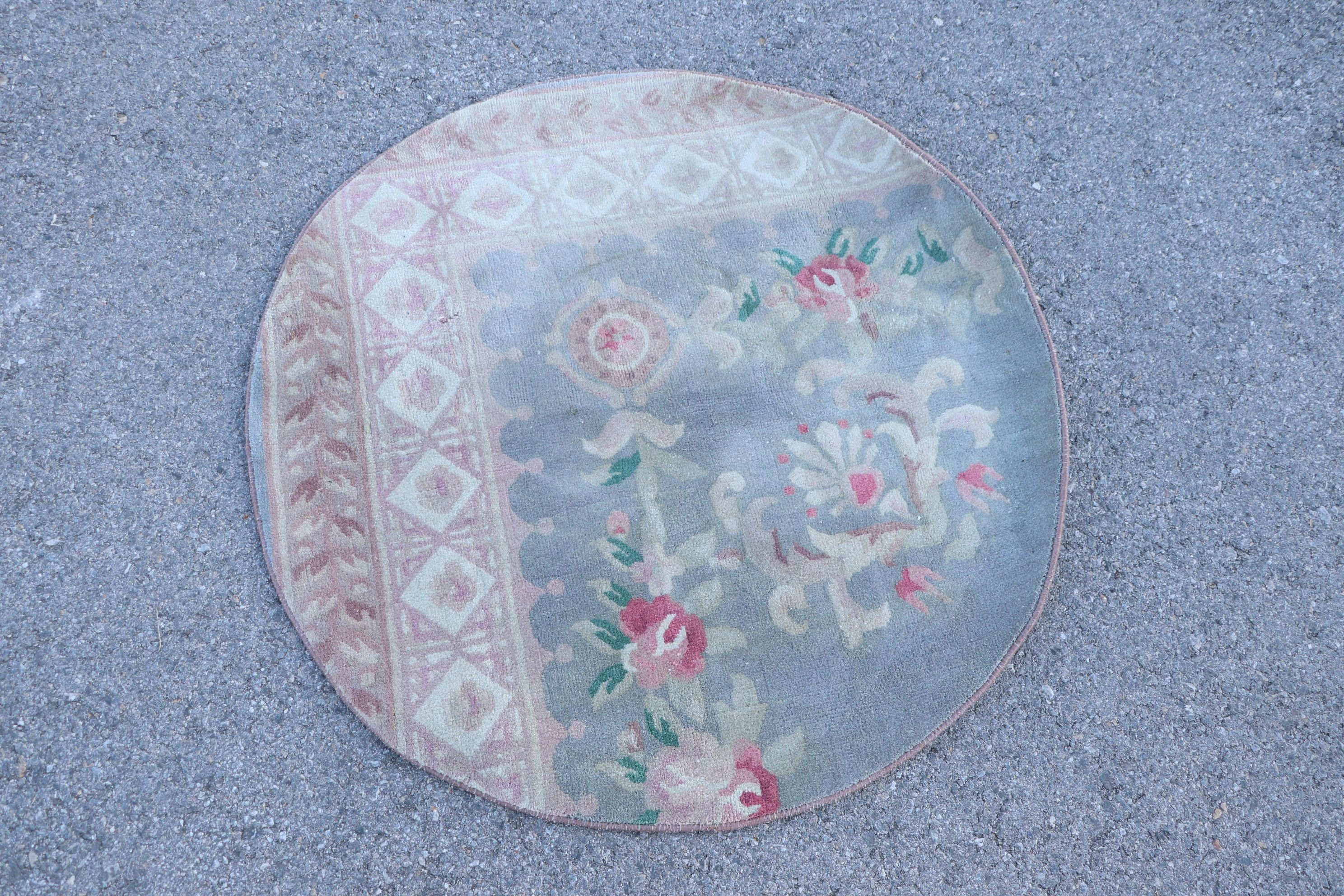 Yün Halı, Kapı Paspas Halıları, Vintage Halı, Giriş Halıları, Havalı Halı, Türk Halıları, Yeşil Oryantal Halılar, 3,3x3,3 ft Küçük Halılar, Giriş Halısı