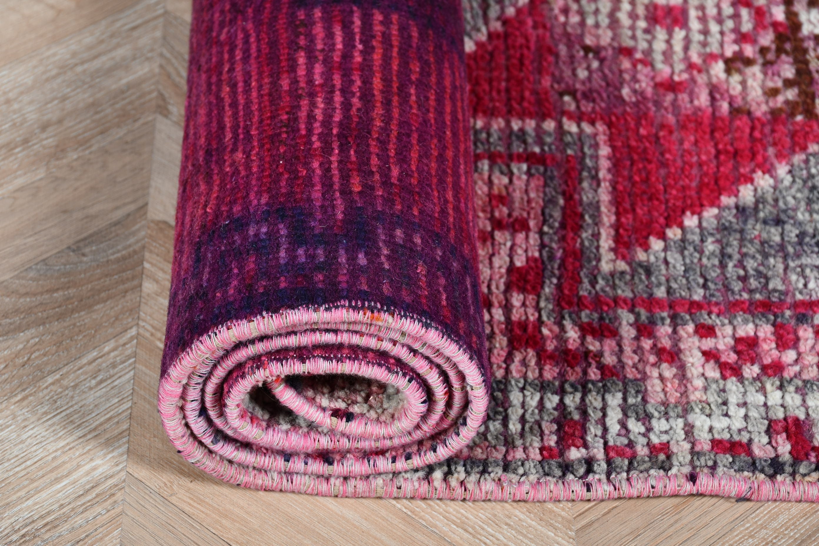 Hallway Rug, Vintage Rugs, Corridor Rugs, Home Decor Rug, Oriental Rug, Dorm Rug, Pink Cool Rug, 2.5x8.5 ft Runner Rug, Turkish Rug