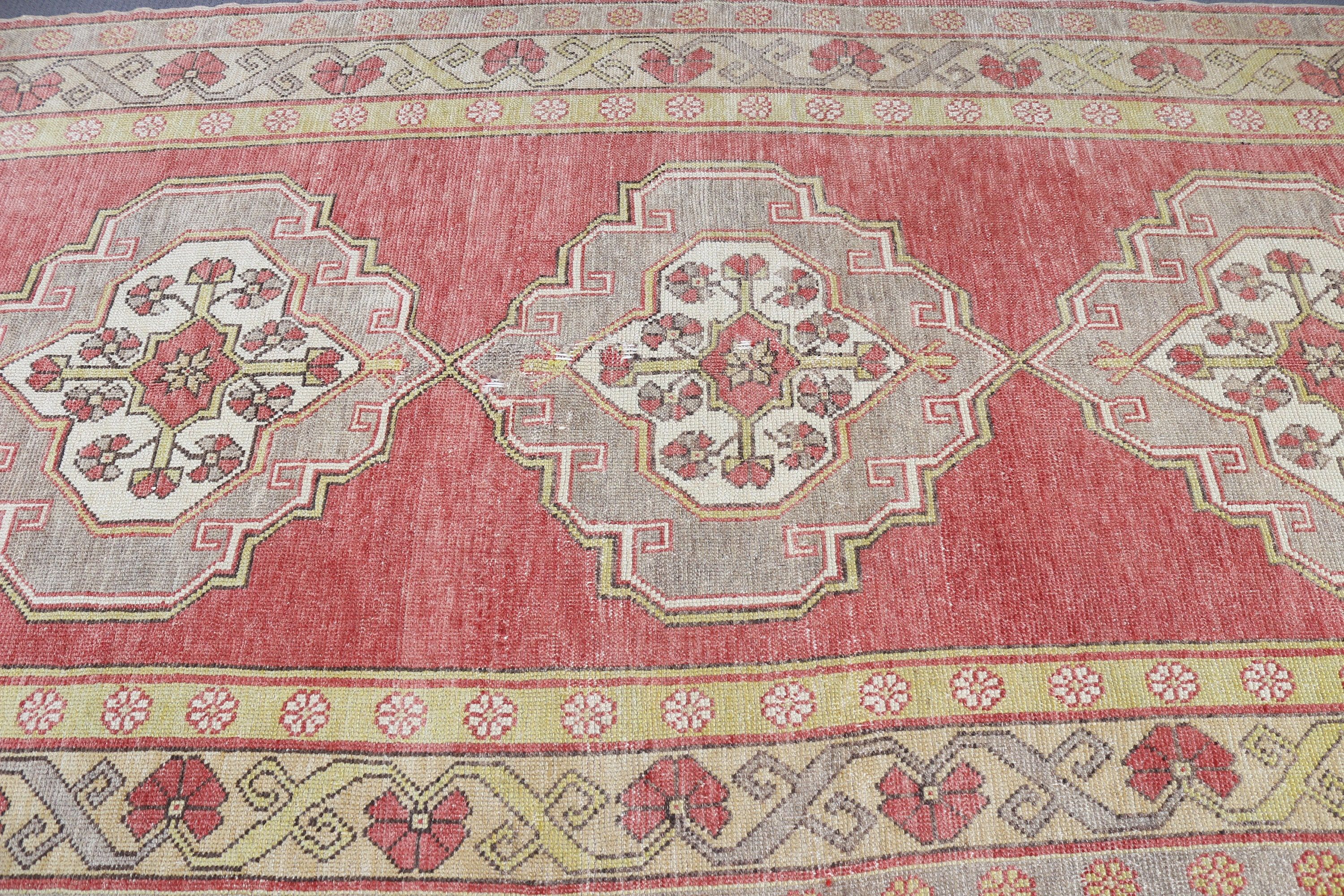 4.7x10.3 ft Large Rug, Vintage Rug, Salon Rugs, Living Room Rug, Turkish Rugs, Cute Rugs, Red Bedroom Rugs, Bedroom Rug, Anatolian Rug