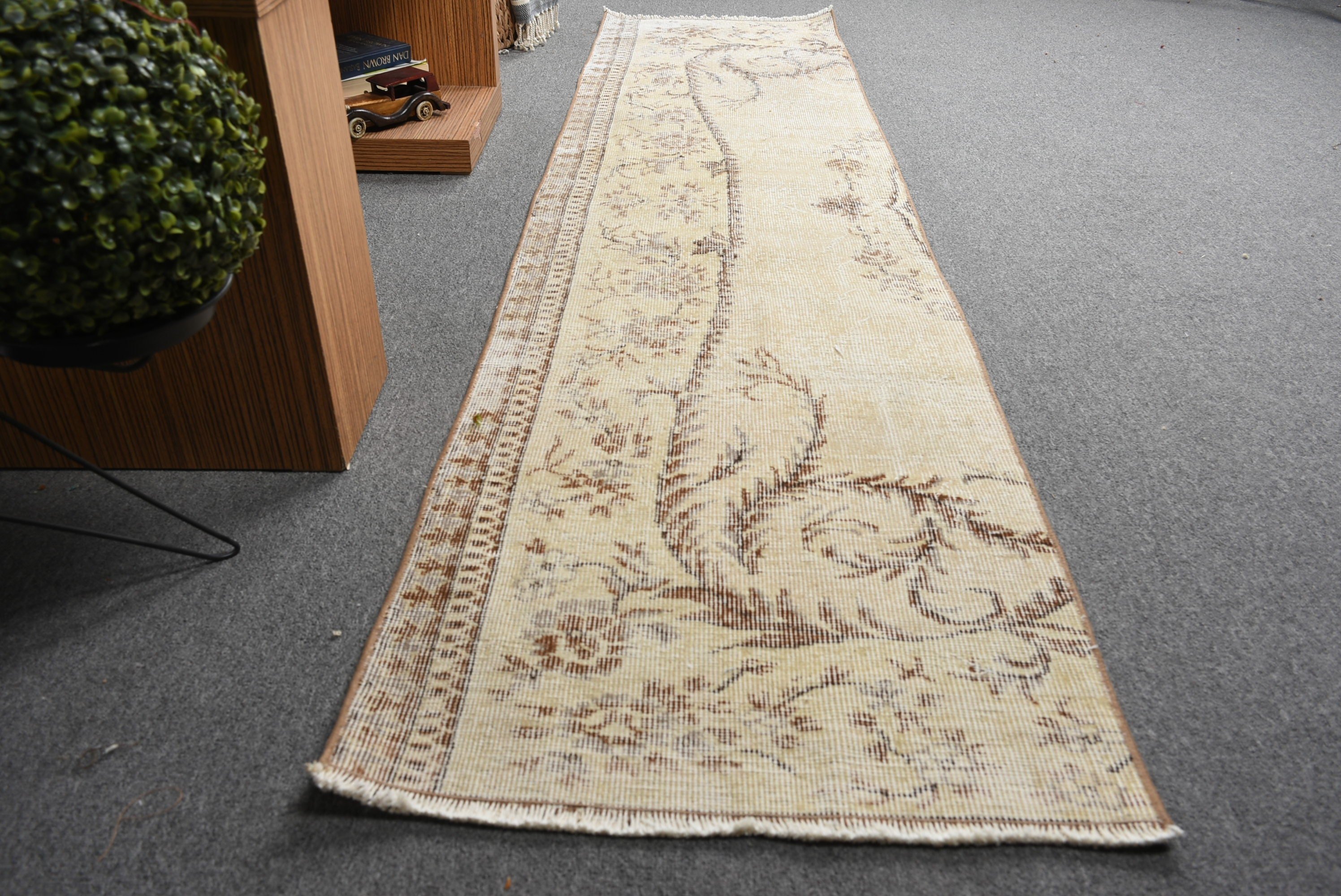 Kitchen Rugs, Beige Anatolian Rug, Stair Rug, Rugs for Corridor, Vintage Rugs, Cool Rug, 2x8.3 ft Runner Rug, Turkish Rug