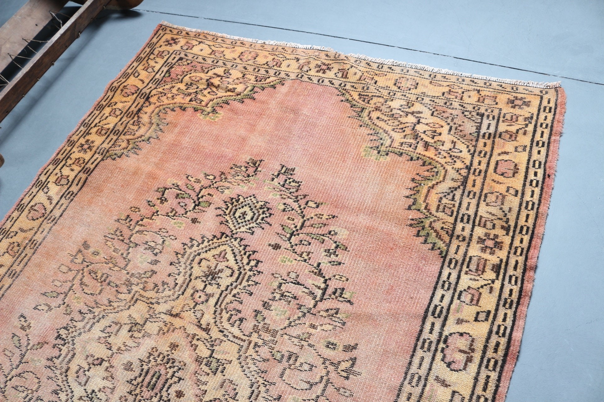 Turkish Rug, Vintage Rug, Bedroom Rugs, Retro Rugs, Antique Rugs, 5.4x8.4 ft Large Rug, Dining Room Rugs, Moroccan Rugs, Brown Moroccan Rug