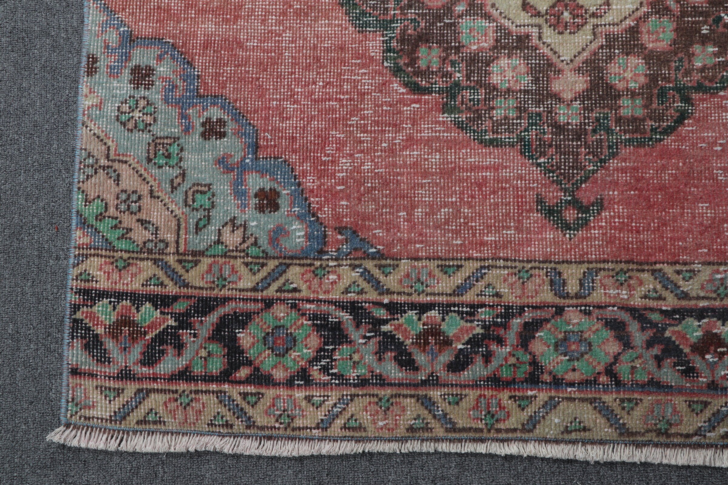 Ev Dekor Halısı, Vintage Halı, Kırmızı Soğuk Halı, 3.3x13.1 ft Runner Halısı, Eklektik Halı, Mutfak Halısı, Türk Halıları, Runner Halıları, Oryantal Halı