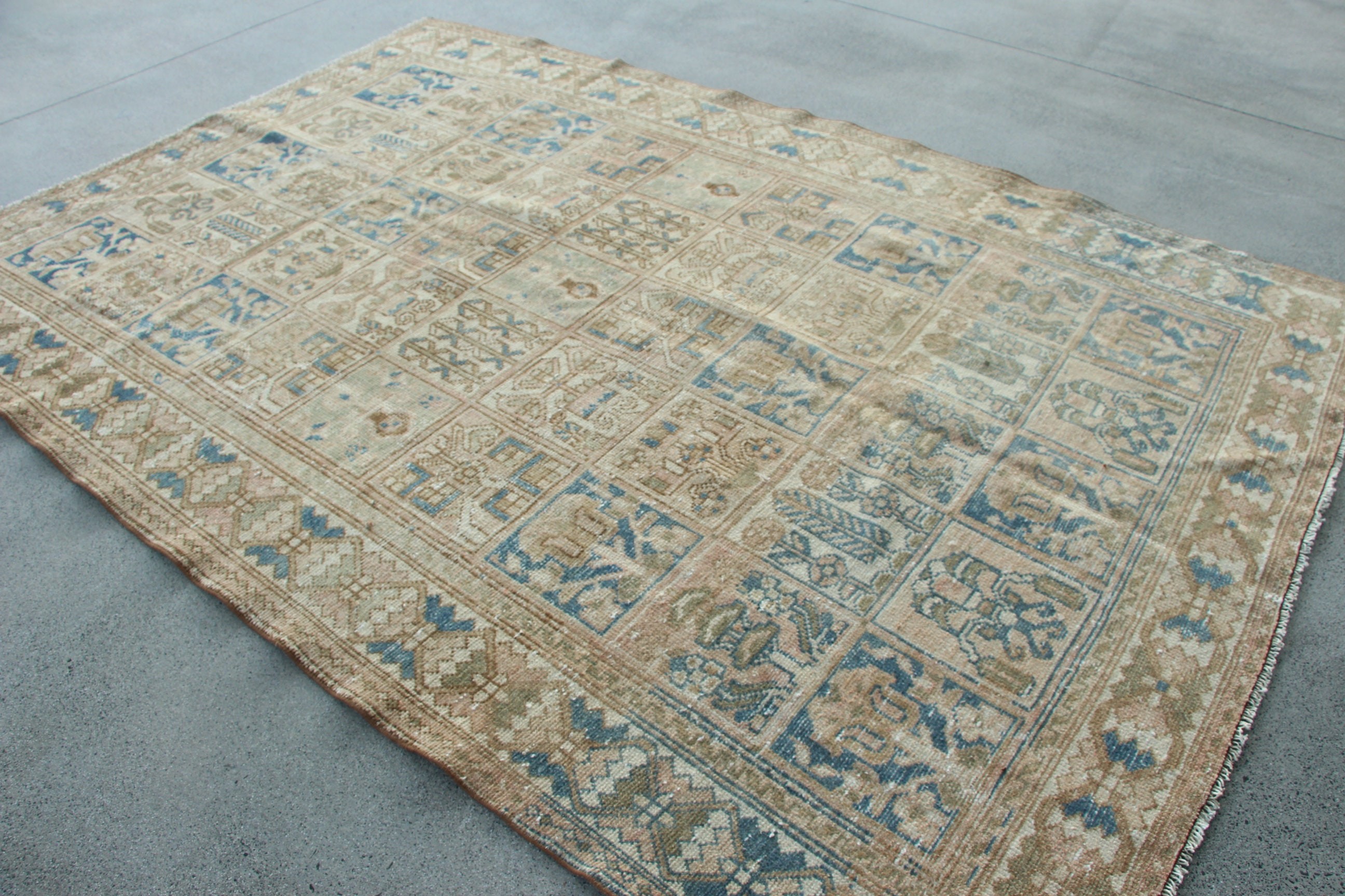 Vintage Rugs, Large Boho Rugs, Dining Room Rug, Luxury Rugs, 6.6x9.6 ft Large Rug, Beige Bedroom Rugs, Turkey Rugs, Turkish Rugs, Cool Rug