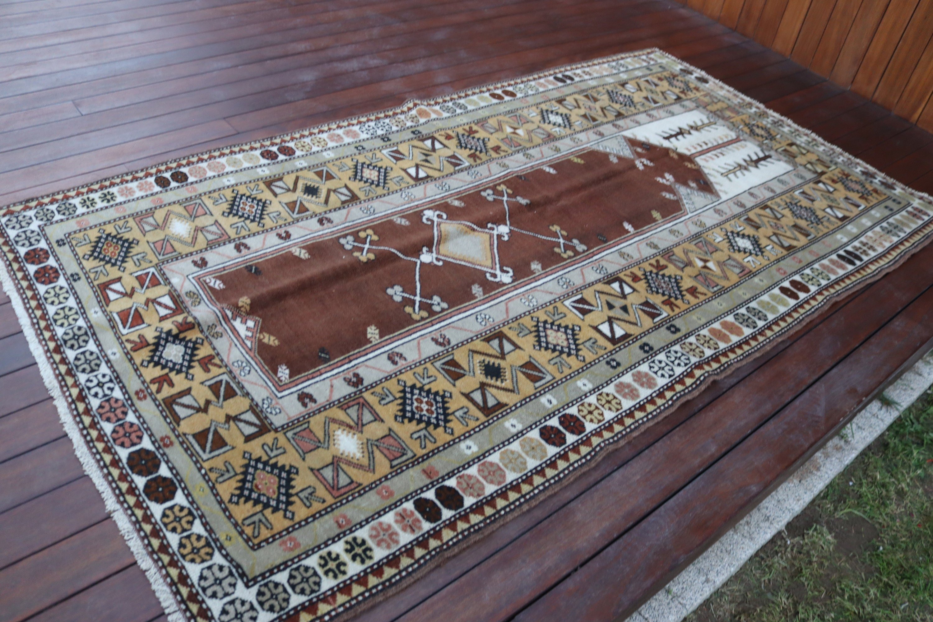 Oriental Rugs, Turkish Rug, 4.1x7.5 ft Area Rug, Dining Room Rugs, Modern Rugs, Nursery Rugs, Vintage Rugs, Brown Home Decor Rugs