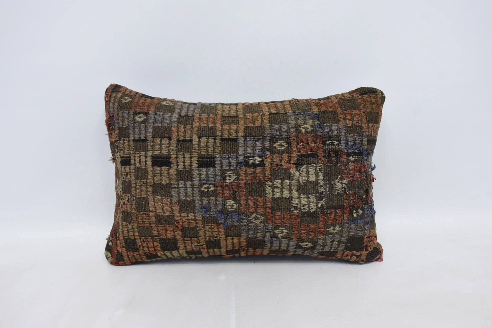 16"x24" Blue Pillow Cover, Turkish Kilim Pillow, Throw Kilim Pillow, Vintage Throw Pillow Cover, Antique Pillows