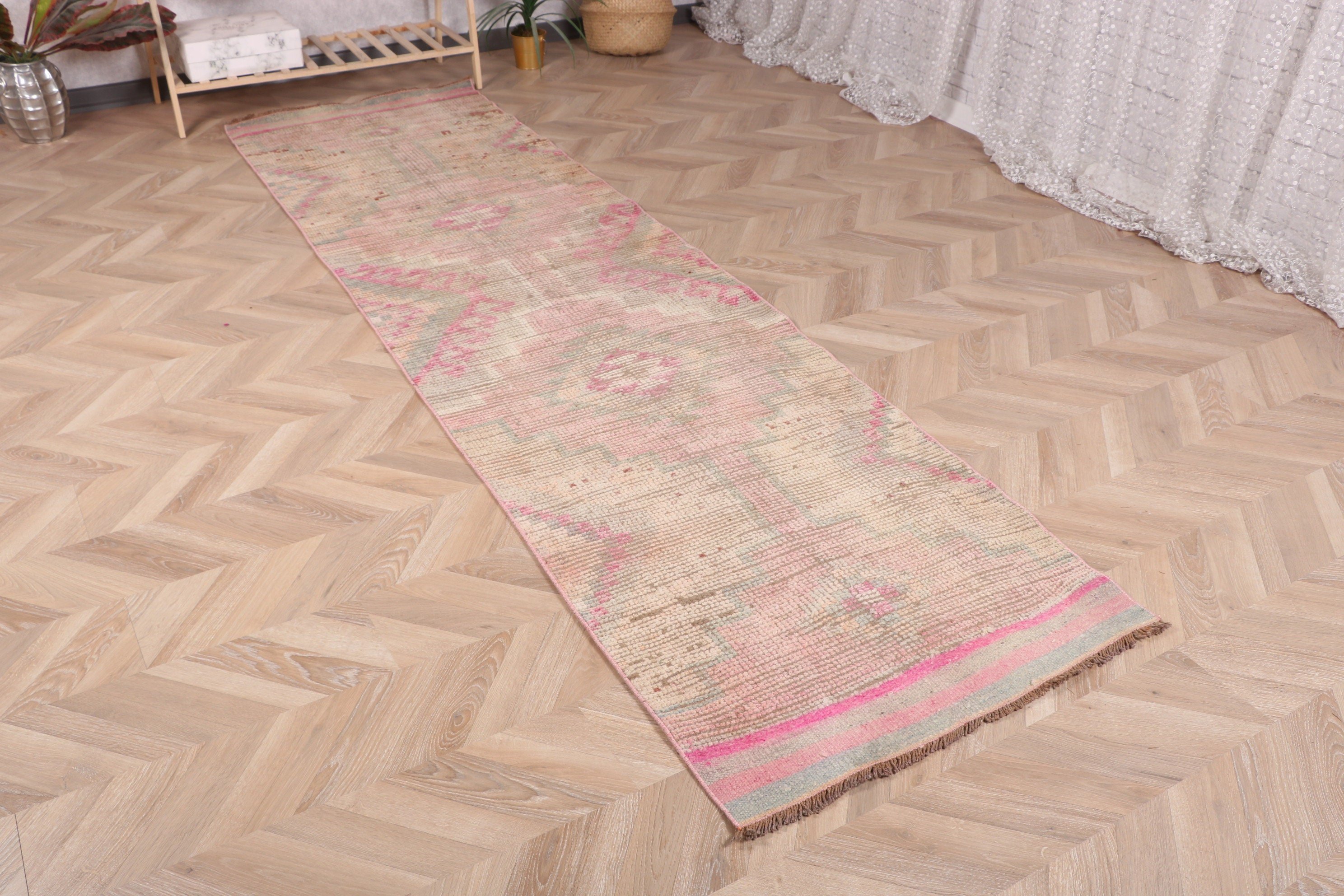 2.8x10.2 ft Runner Halısı, Türk Halıları, Mutfak Halıları, Vintage Halılar, Bej Oryantal Halı, Oryantal Halı, Aztek Halısı, Oushak Halıları, Runner Halıları