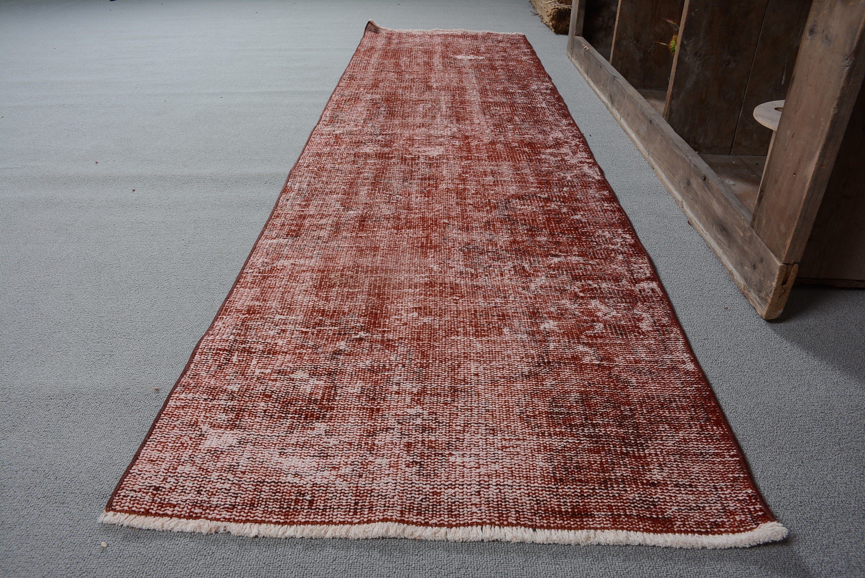 Vintage Rugs, Rugs for Hallway, Red Bedroom Rugs, Oushak Rugs, Stair Rug, 2.2x8.3 ft Runner Rug, Hallway Rug, Turkish Rug, Bedroom Rug