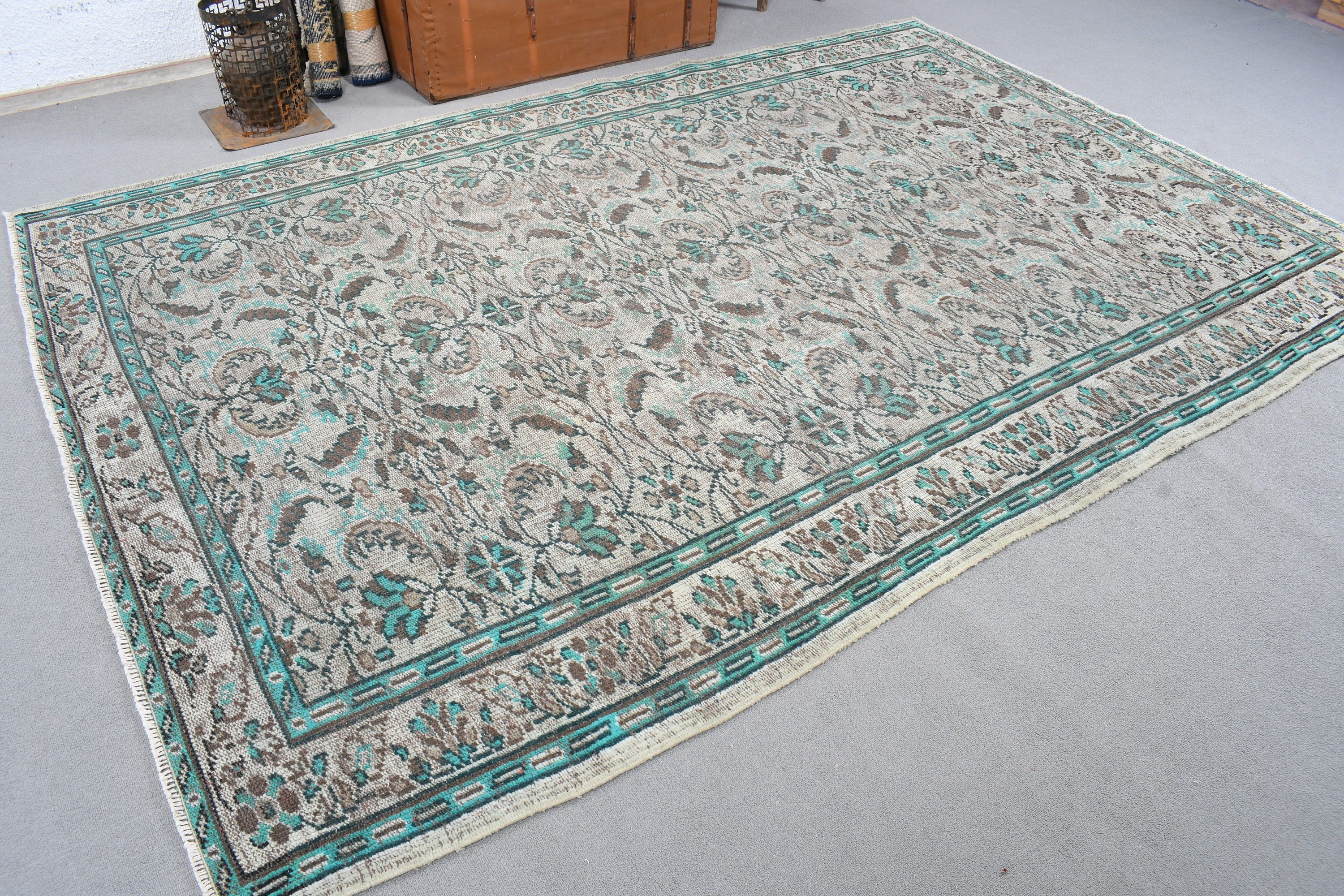 Türk Halıları, Aztek Halısı, Geometrik Halılar, Lüks Halılar, 6,4x9,5 ft Büyük Halılar, Yatak Odası Halısı, Kahverengi Oryantal Halılar, Büyük Boho Halısı, Vintage Halılar