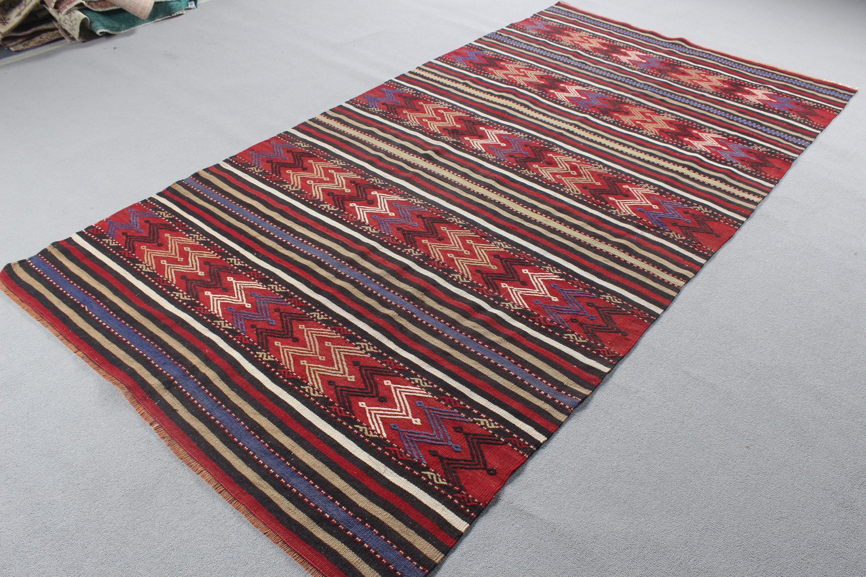 Siyah Açıklama Halısı, Yer Halısı, Yatak Odası Halıları, Türk Halıları, Büyük Boho Halıları, Vintage Halılar, 4.9x9.4 ft Büyük Halı, Büyük Vintage Halı, Kilim