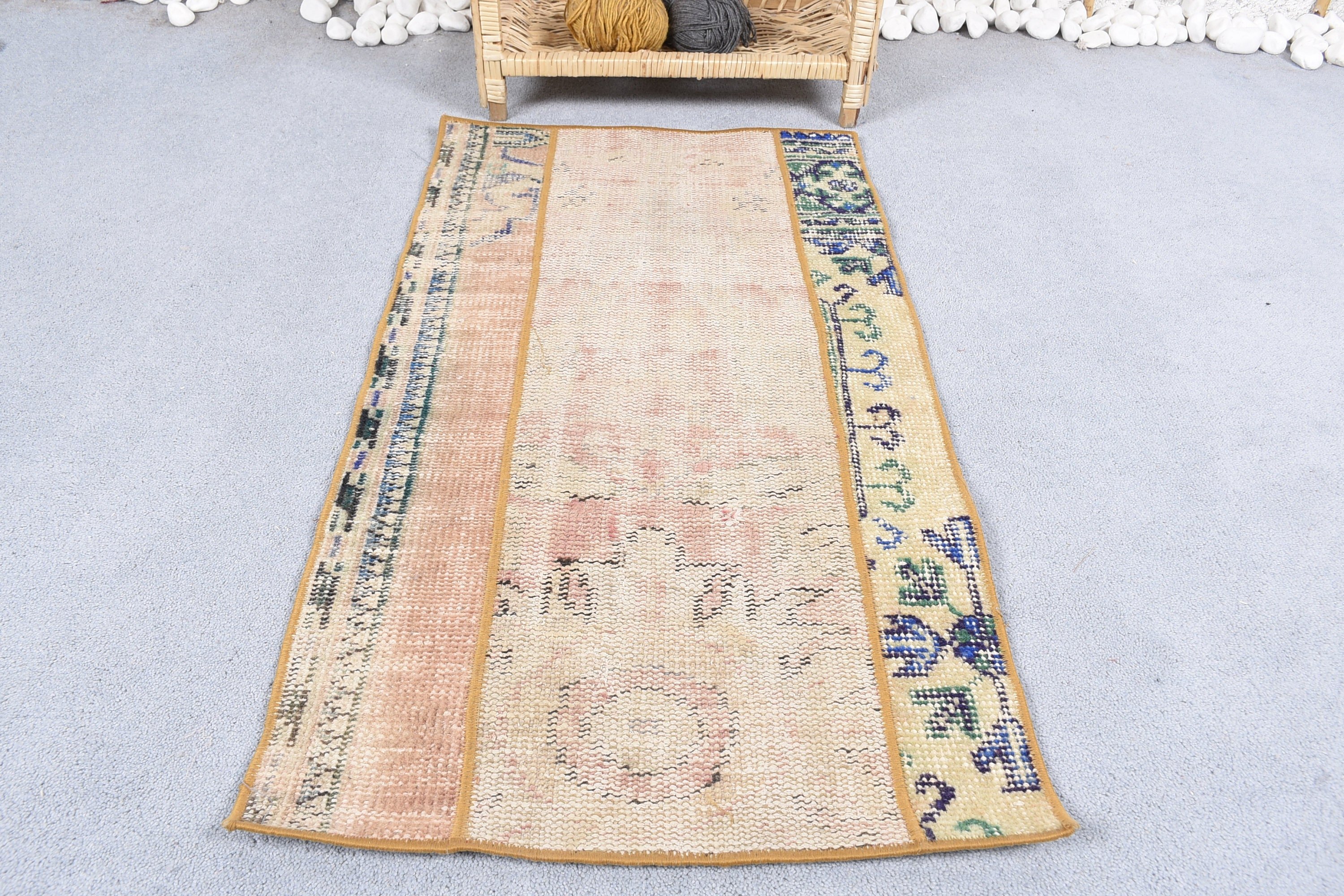 Vintage Rugs, Home Decor Rug, Kitchen Rugs, Moroccan Rug, Rugs for Bath, Turkish Rugs, 1.7x3.2 ft Small Rug, Nursery Rugs, Beige Cool Rugs