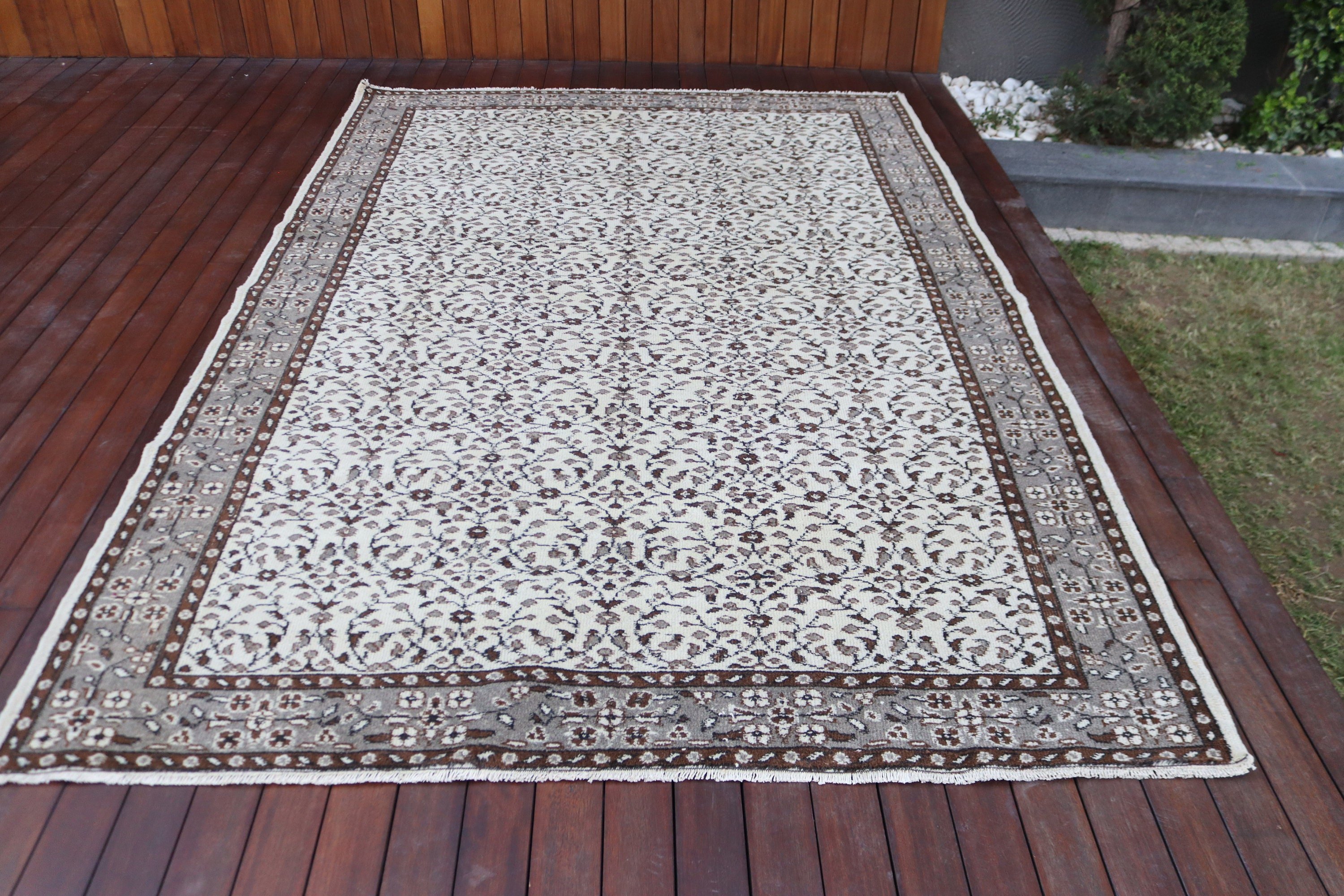 Bedroom Rug, Floor Rugs, Beige Boho Rugs, Turkish Rug, Statement Rugs, Vintage Rugs, 5.9x9.1 ft Large Rugs, Modern Rug, Large Vintage Rugs