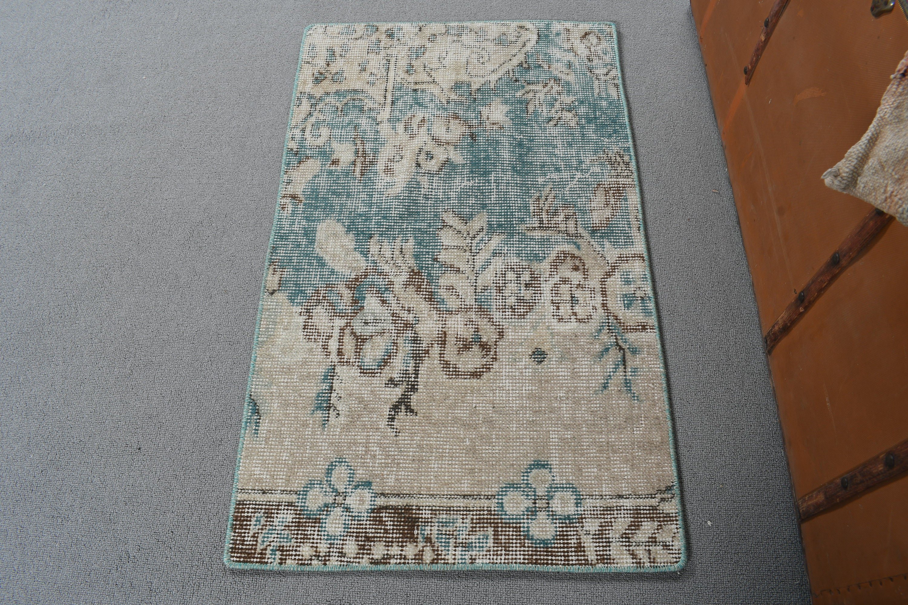 Vintage Rugs, Turkish Rug, 1.6x2.8 ft Small Rugs, Beige Kitchen Rugs, Rugs for Small Boho, Bedroom Rugs, Small Vintage Rug, Wool Rug