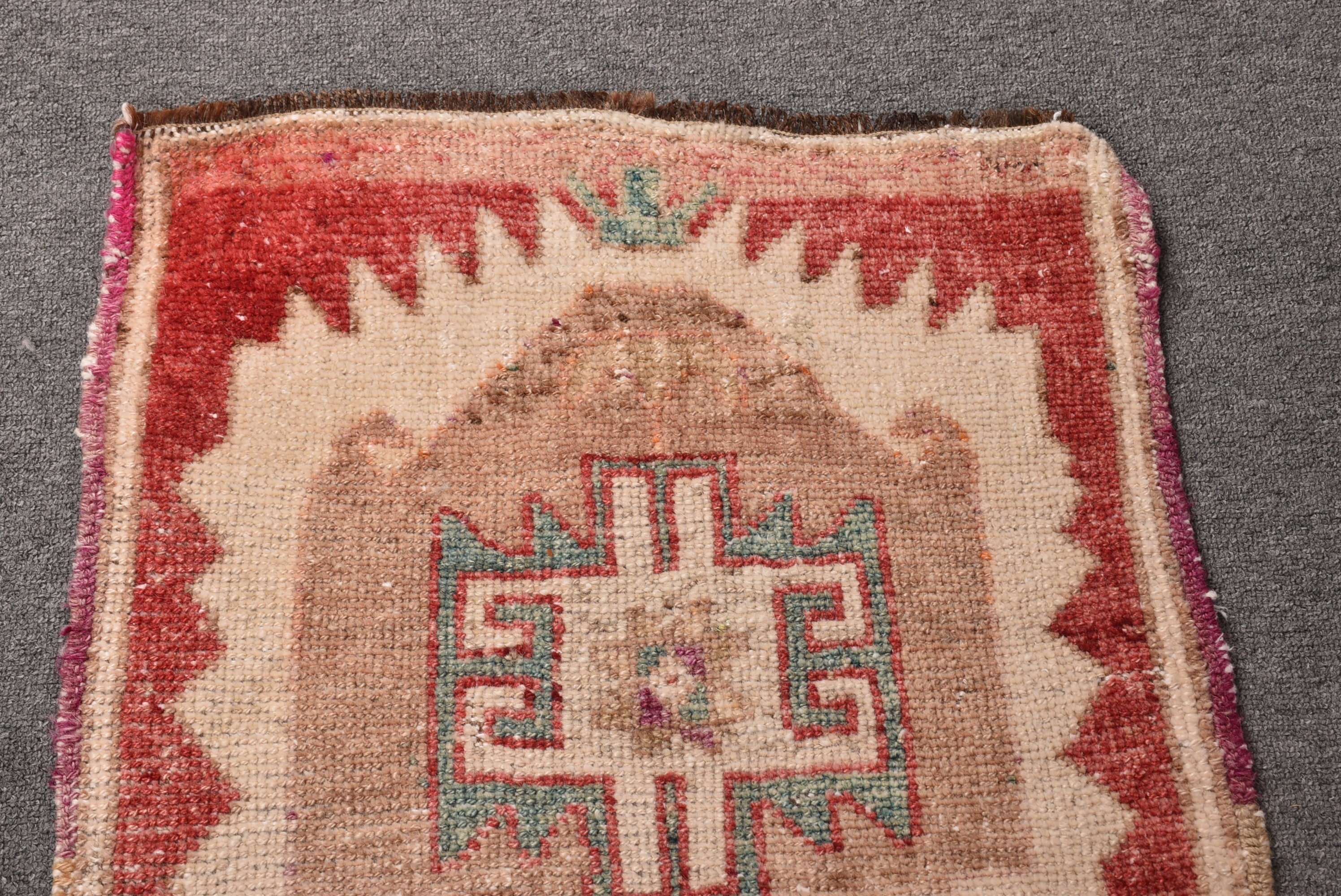 Bej 1.7x3.5 ft Küçük Halılar, Vintage Halılar, Sanatsal Halılar, Modern Halılar, Geometrik Halılar, Türk Halıları, Araba Paspas Halıları, Banyo Halıları