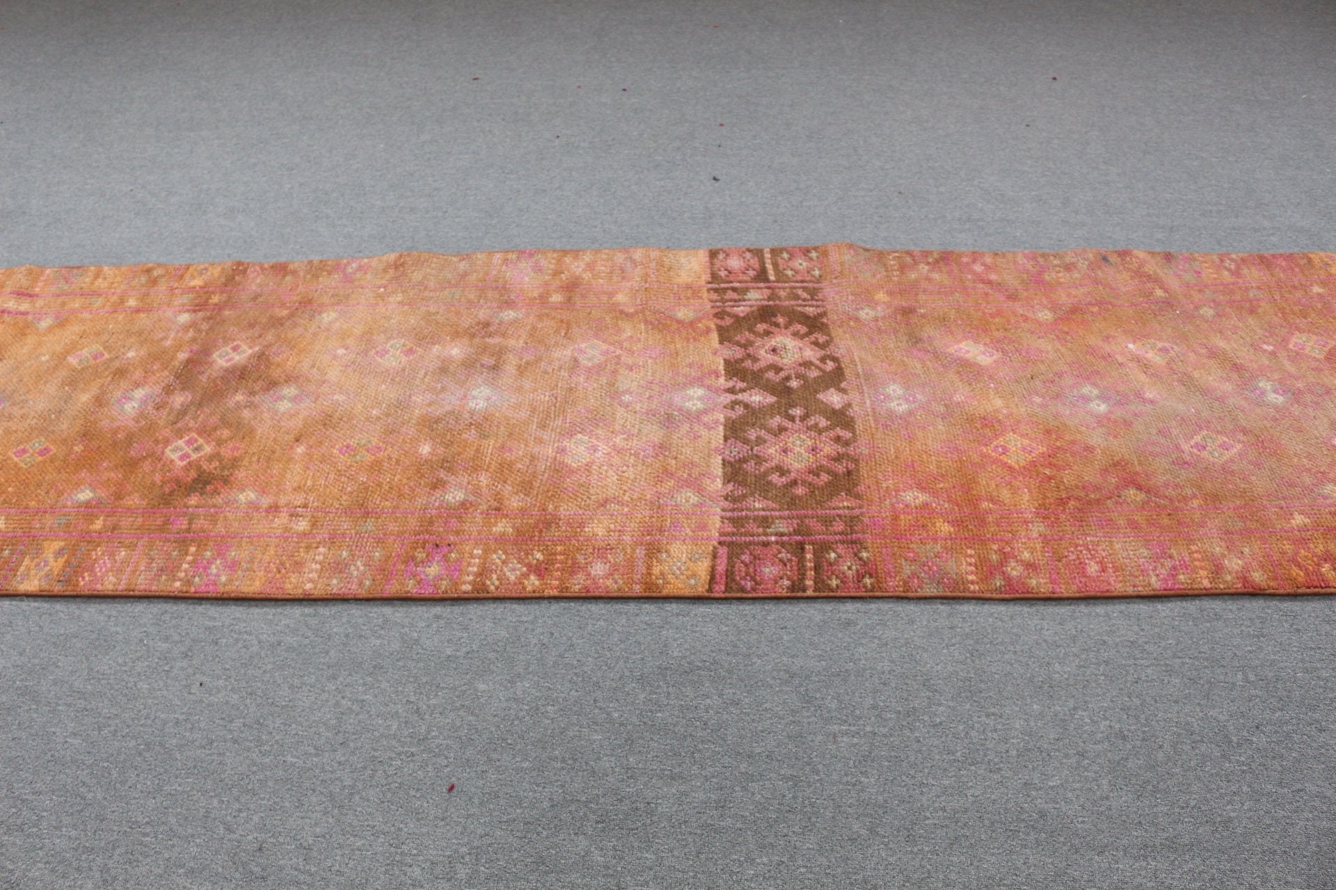 Moroccan Rug, 2.9x11.6 ft Runner Rug, Vintage Rug, Orange Home Decor Rugs, Rugs for Corridor, Turkish Rugs, Home Decor Rugs, Hallway Rug