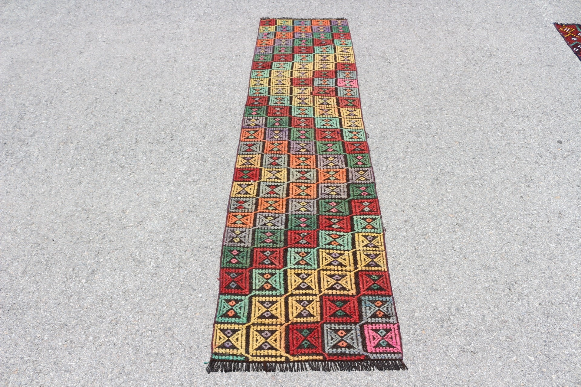 Koridor Halıları, 1.9x7.5 ft Yolluk Halısı, Yer Halıları, Türk Halısı, Oushak Halıları, Vintage Halı, Mutfak Halısı, Kilim, Doğal Halı, Sarı Yatak Odası Halısı