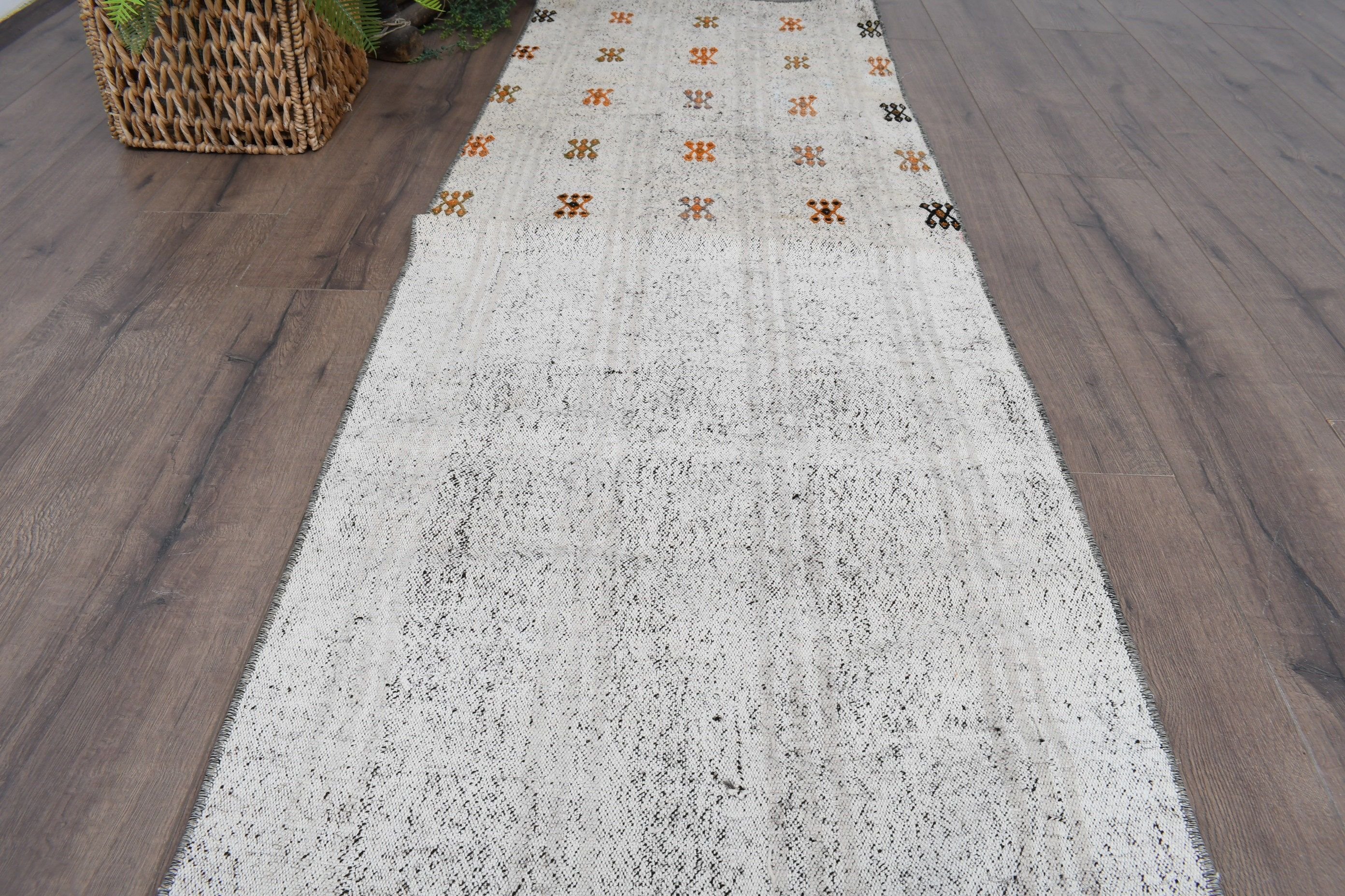 2.1x6.6 ft Runner Halıları, Bej Ev Dekorasyonu Halısı, Oushak Halısı, Türk Halısı, Vintage Halı, Kilim, Koridor Halıları, Havalı Halı, Koridor Halıları